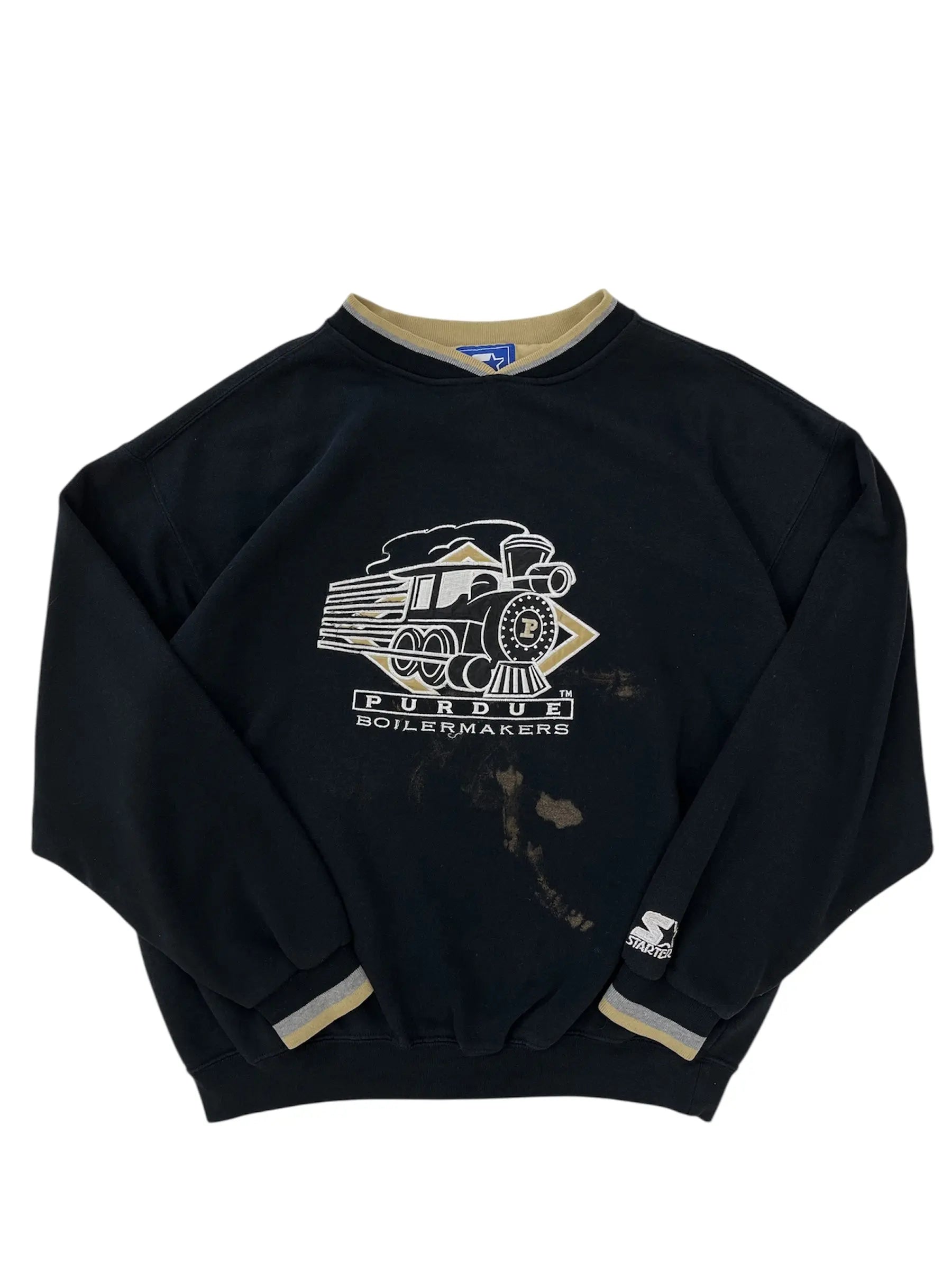 Vintage 90s Purdue Boilermakers Embroidered Crewneck Sweatshirt - XL Hammered Threads