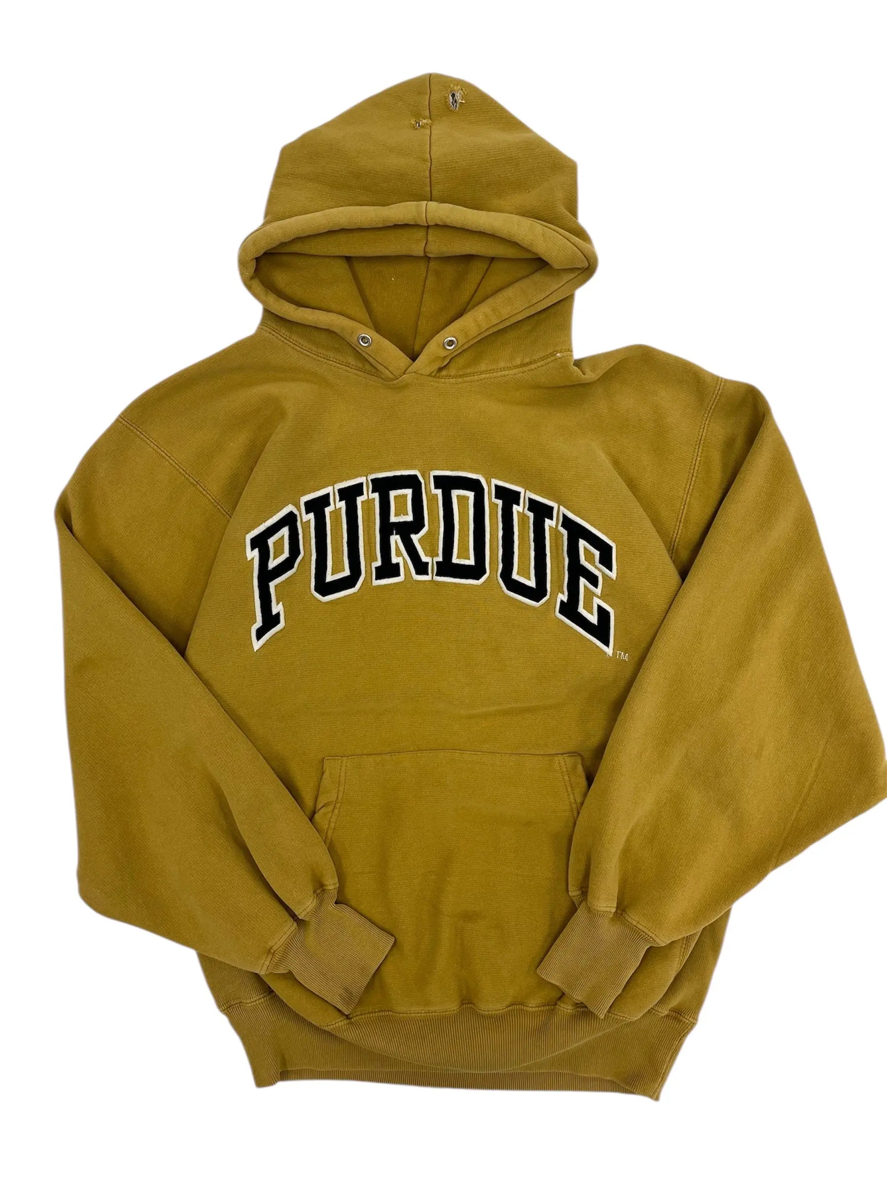 Vintage 90s Purdue Embroidered Hooded Sweatshirt - L Hammered Threads