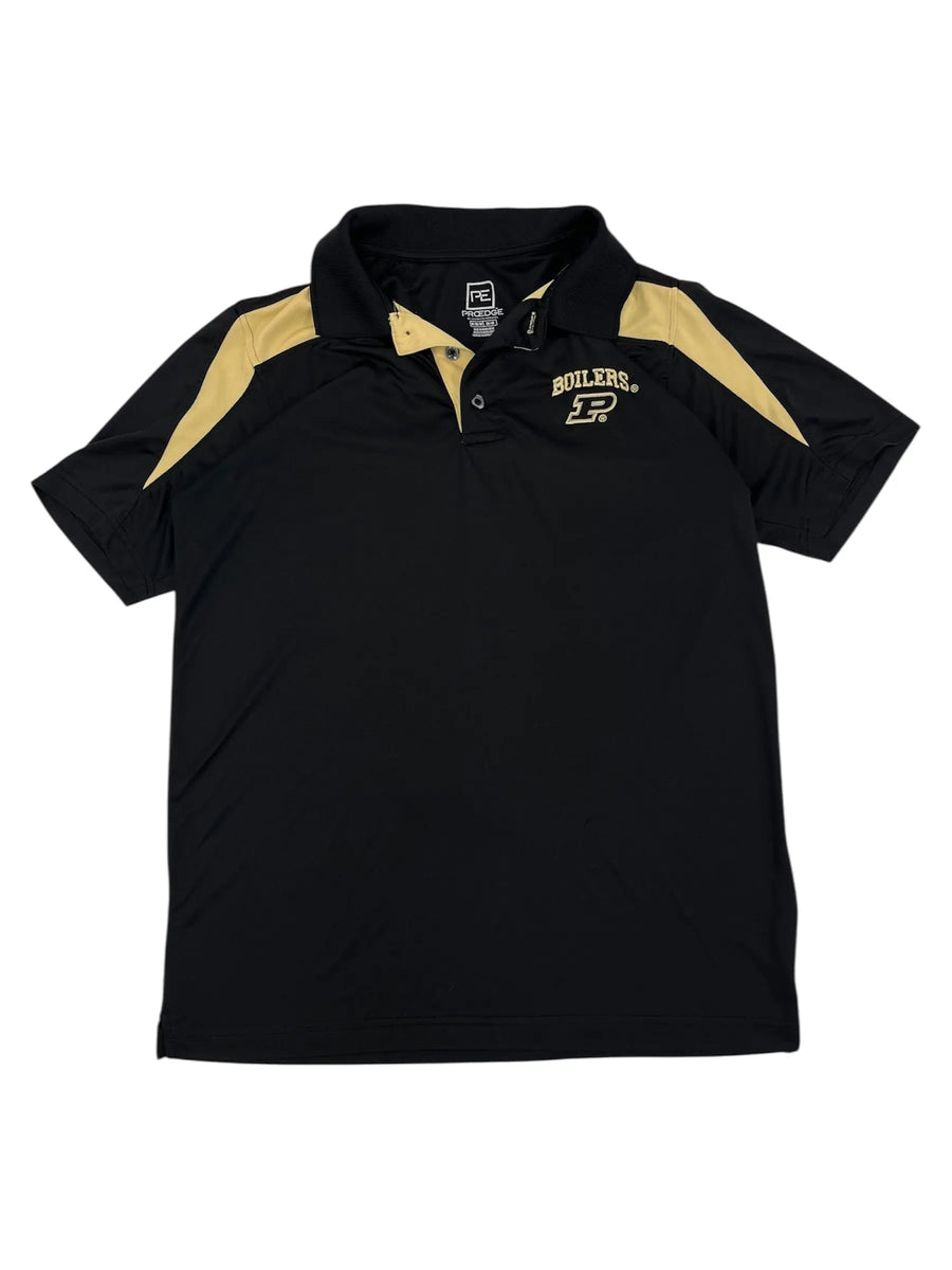 New Age Purdue Boilers Embroidered Polo- M Hammered Threads