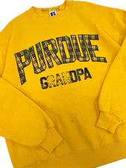 Vintage 90s Purdue Grandpa Embroidered Crewneck Sweatshirt- XL Hammered Threads