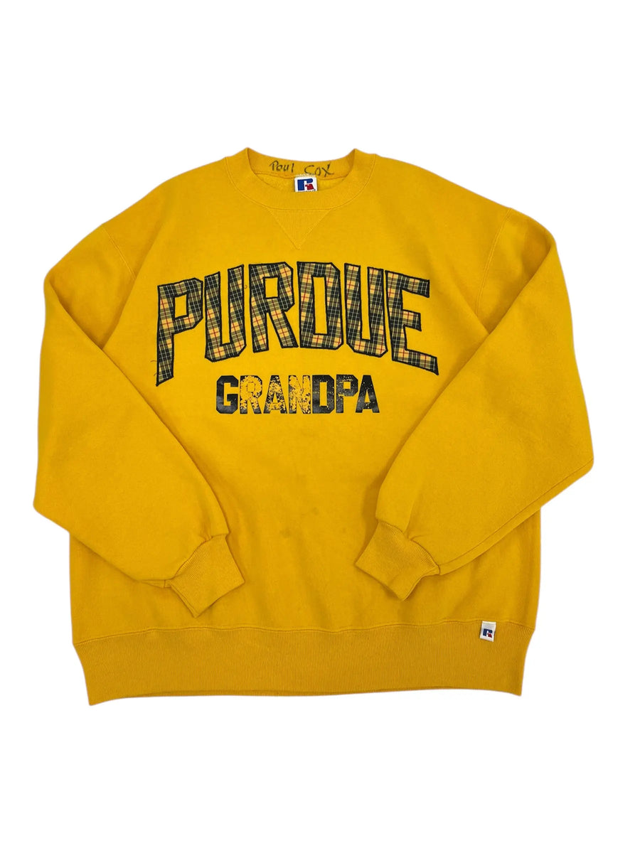 Vintage 90s Purdue Grandpa Embroidered Crewneck Sweatshirt- XL Hammered Threads