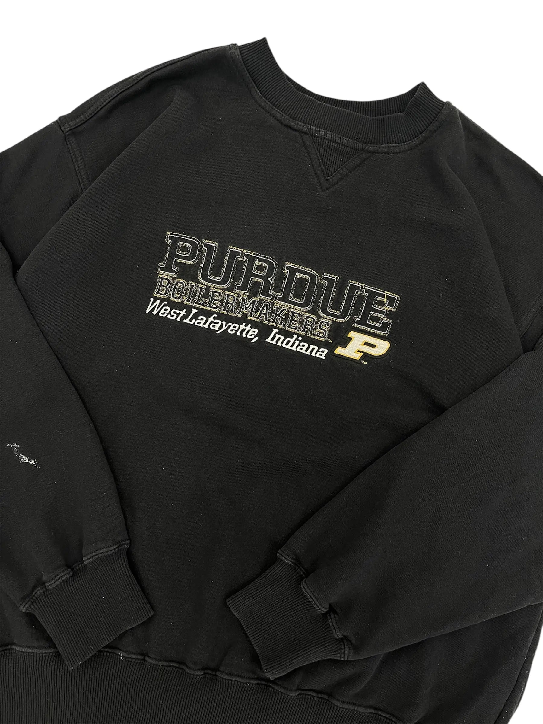 Vintage 90s Purdue Boilermakers West Lafayette Indiana Embroidered Crewneck Sweatshirt - L Hammered Threads