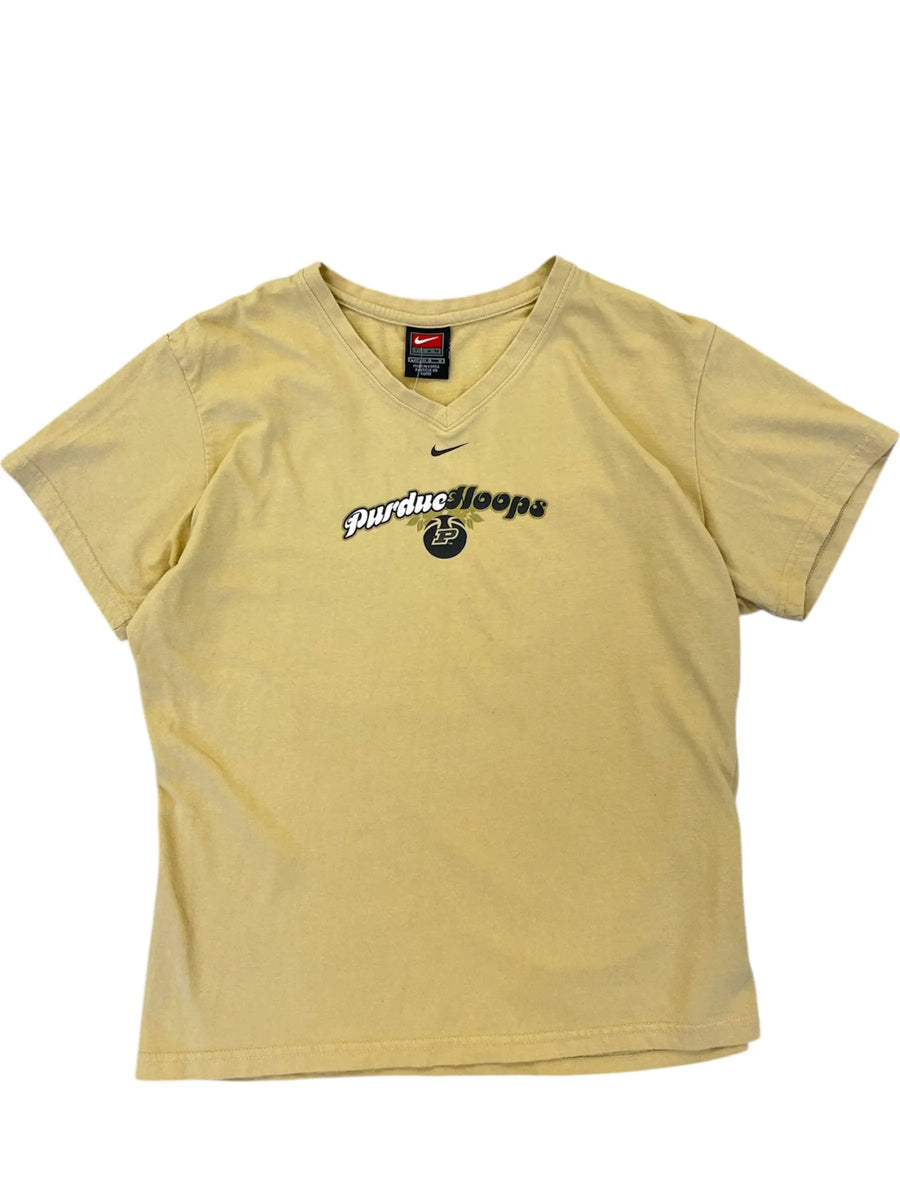 Y2K 2000s Purdue Nike Women's Babydoll Basketball Graphic Tshirt - L Hammered Threads