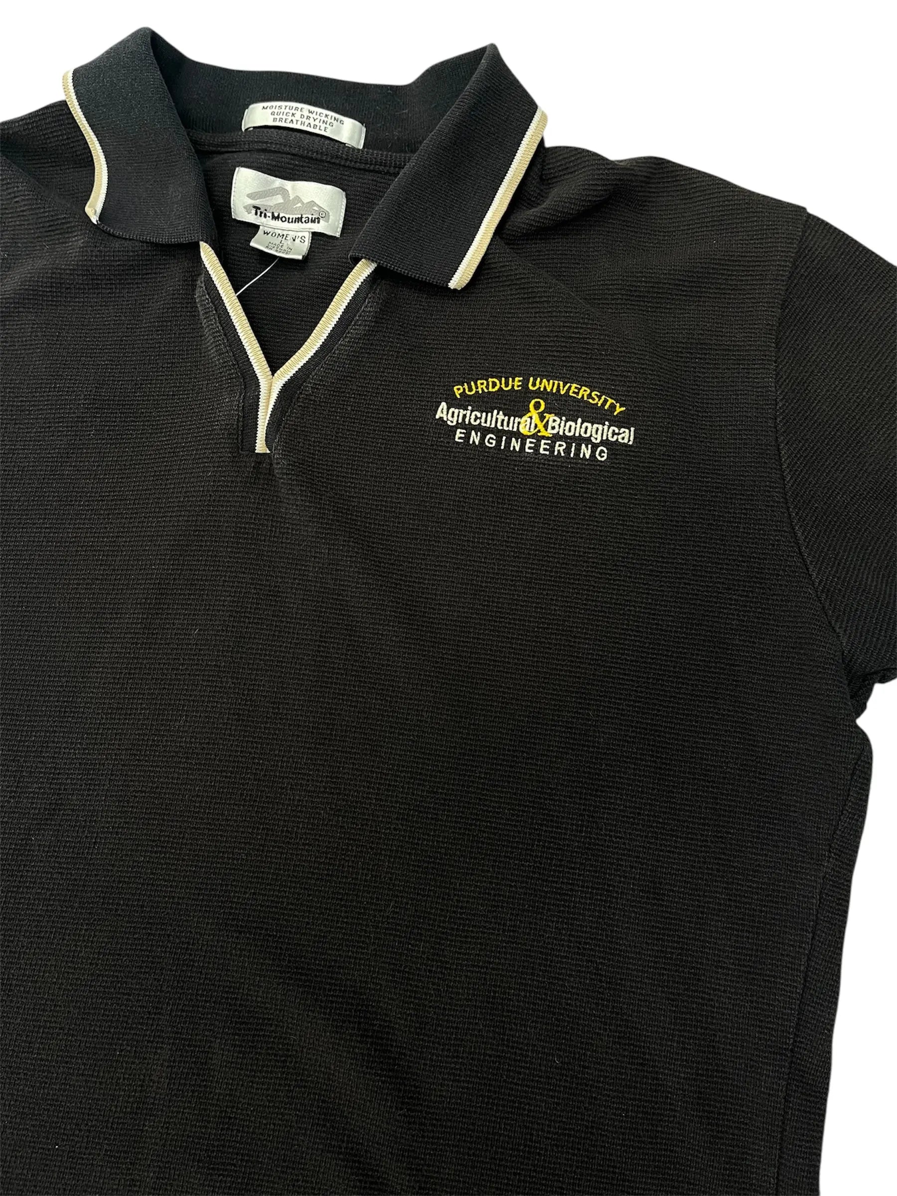 Y2K 2000s Women's Embroidered Agricultural and Engineering Polo - L Hammered Threads