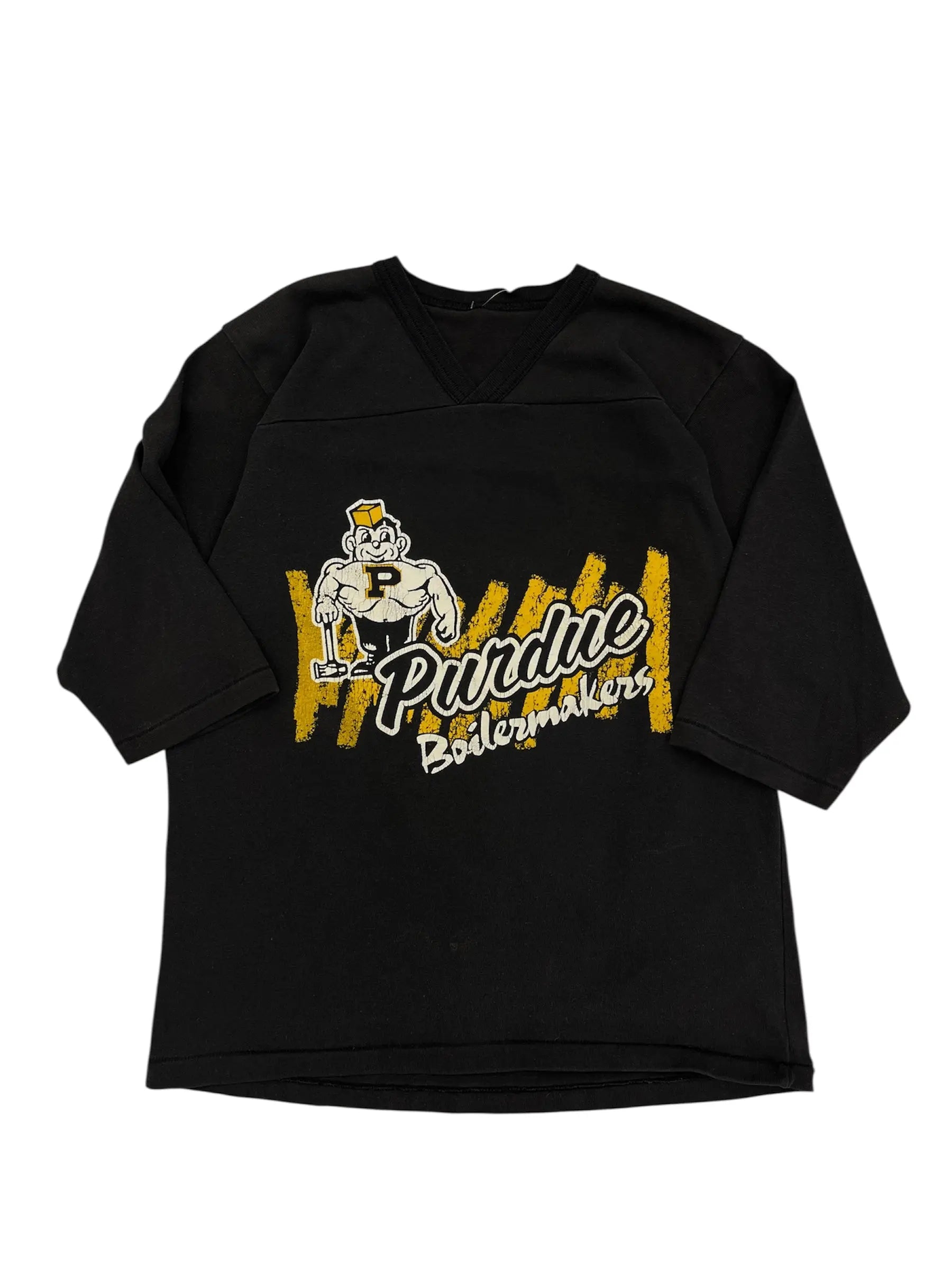 Vintage 80s Purdue Boilermakers Graphic Tshirt - M Hammered Threads