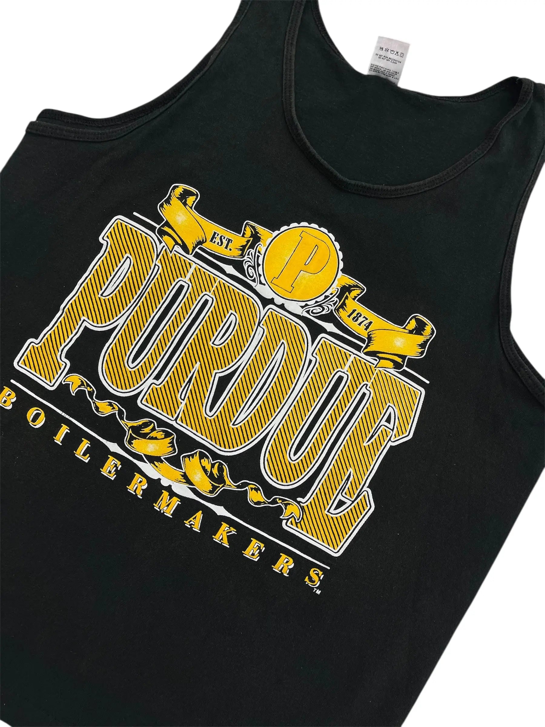Vintage 90s Purdue Boilermakers Graphic Tank Top - XL Hammered Threads