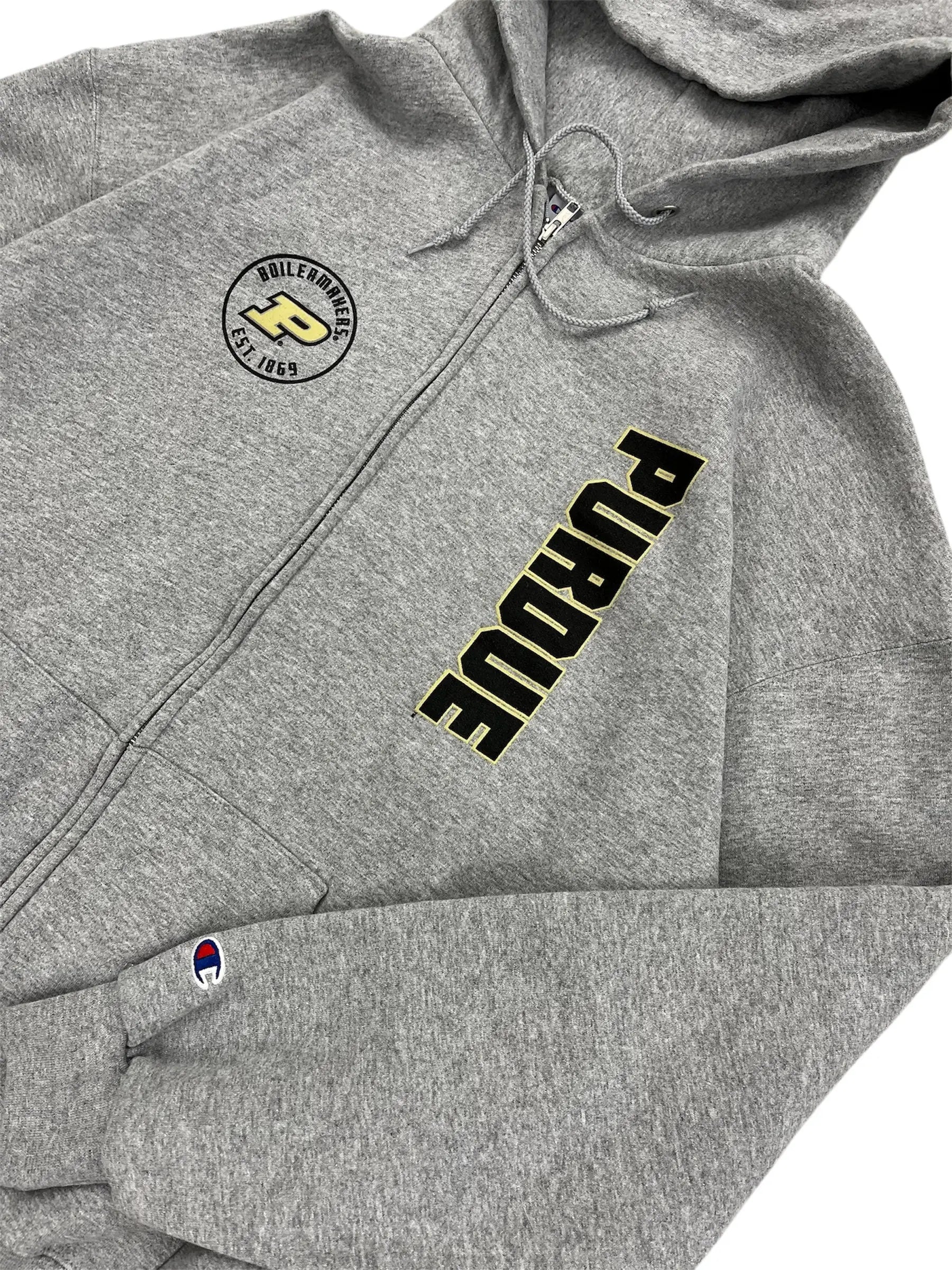 Y2K 2000s Purdue Graphic Hooded Sweatshirt Jacket - XXL Hammered Threads