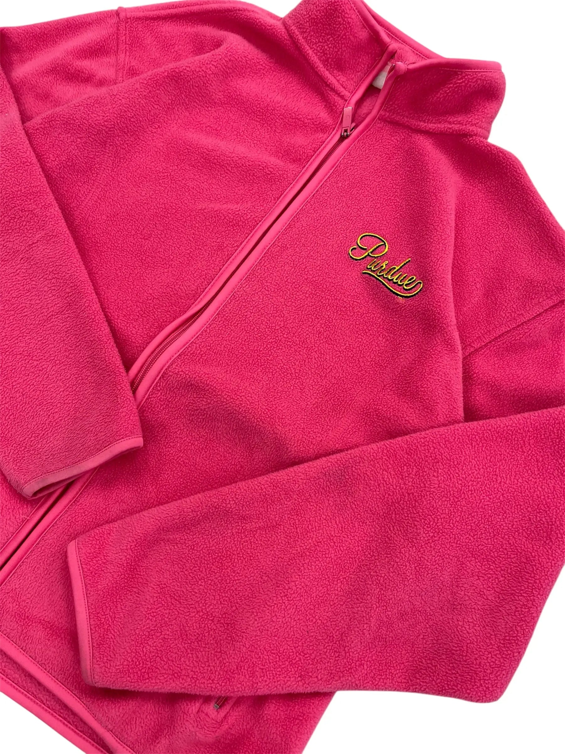 Y2K 2000s Purdue Embroidered Fleece Jacket - M Hammered Threads