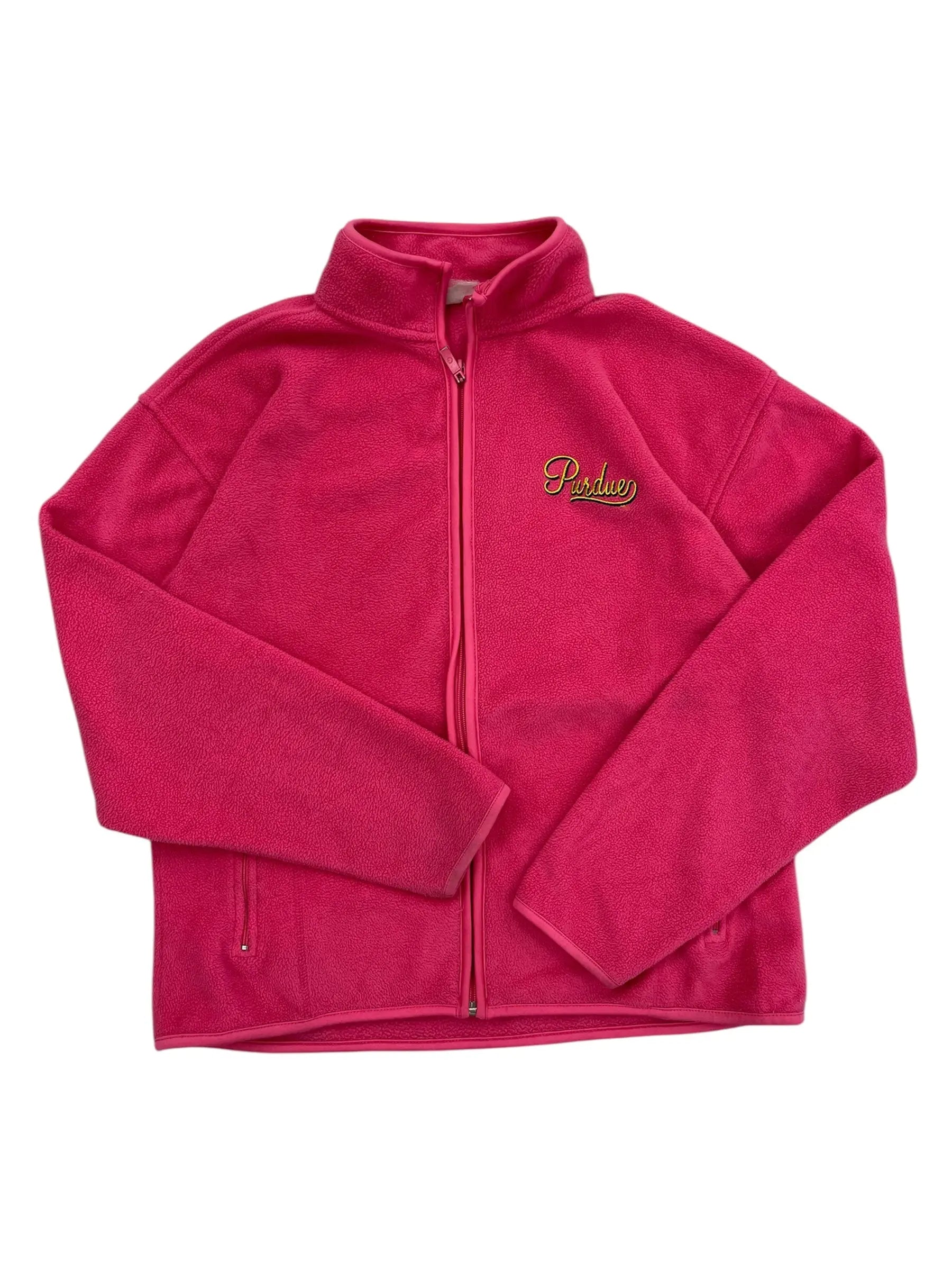 Y2K 2000s Purdue Embroidered Fleece Jacket - M Hammered Threads