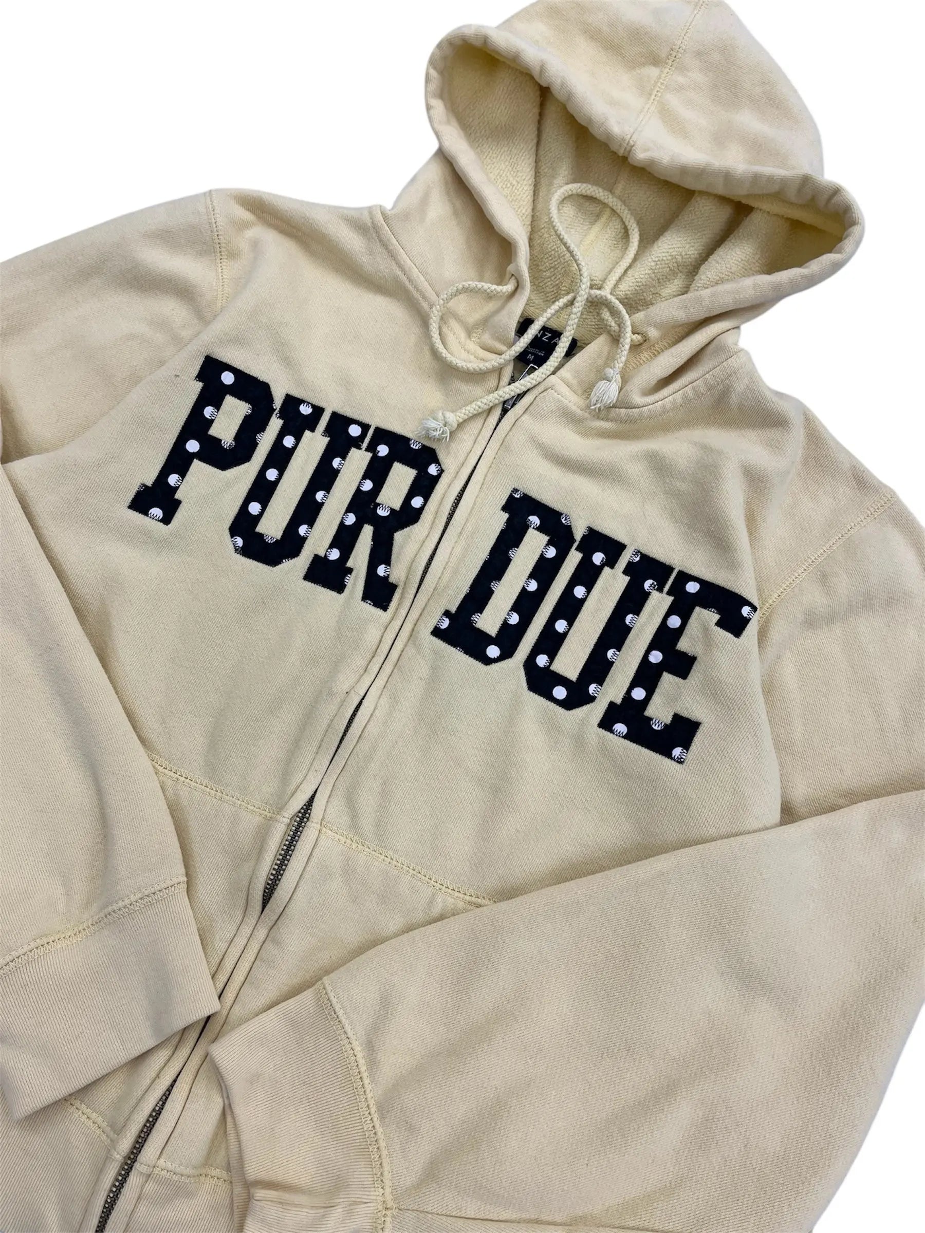 Y2K 2000s Purdue Embroidered Hooded Jacket - M Hammered Threads