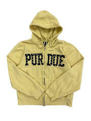 Y2K 2000s Purdue Embroidered Hooded Jacket - M Hammered Threads