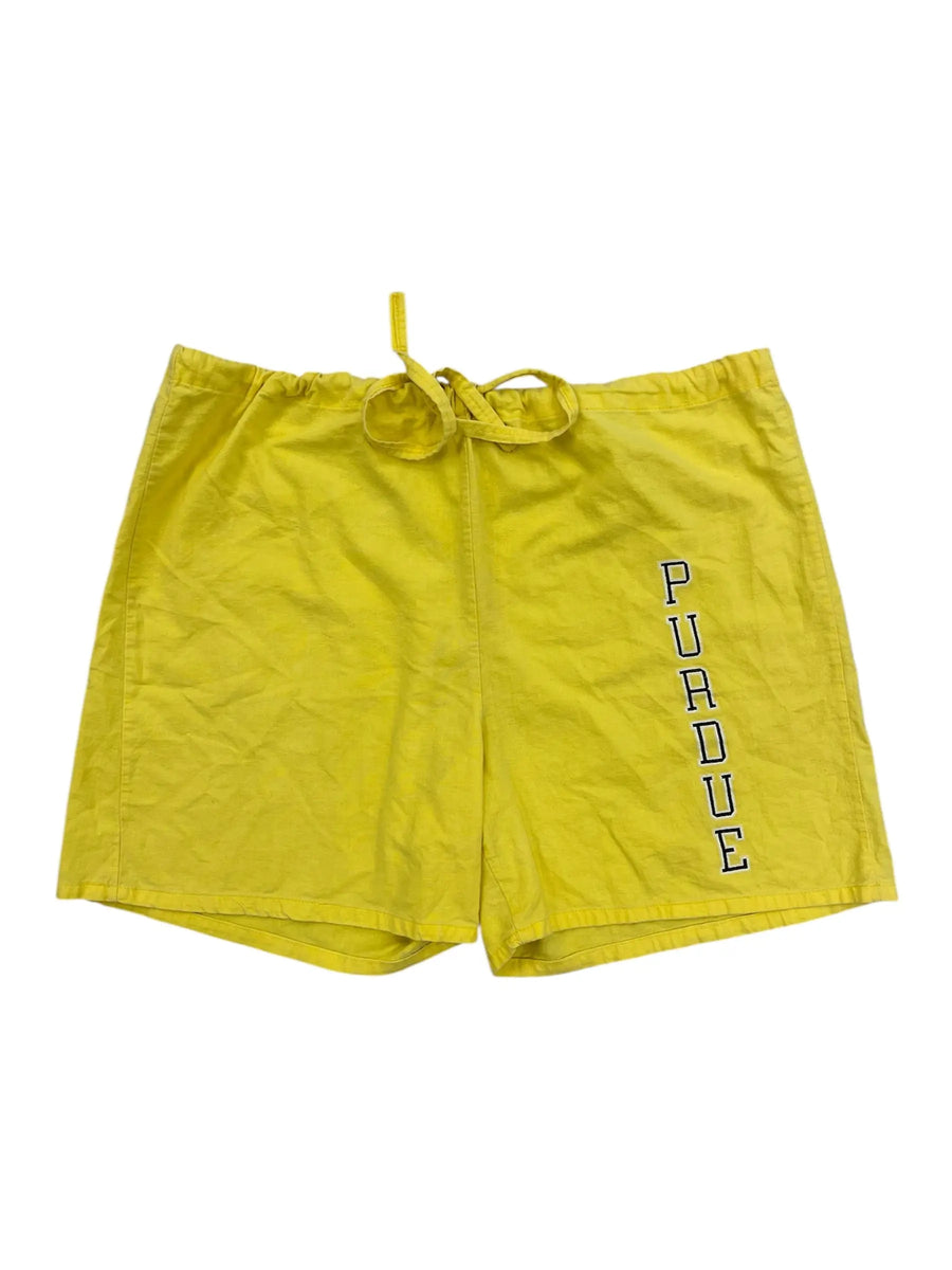 Vintage 90s Purdue Linen Shorts- L Hammered Threads