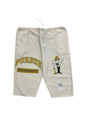 Vintage 90s Purdue University Boilermakers Graphic Linen Shorts - XL Hammered Threads