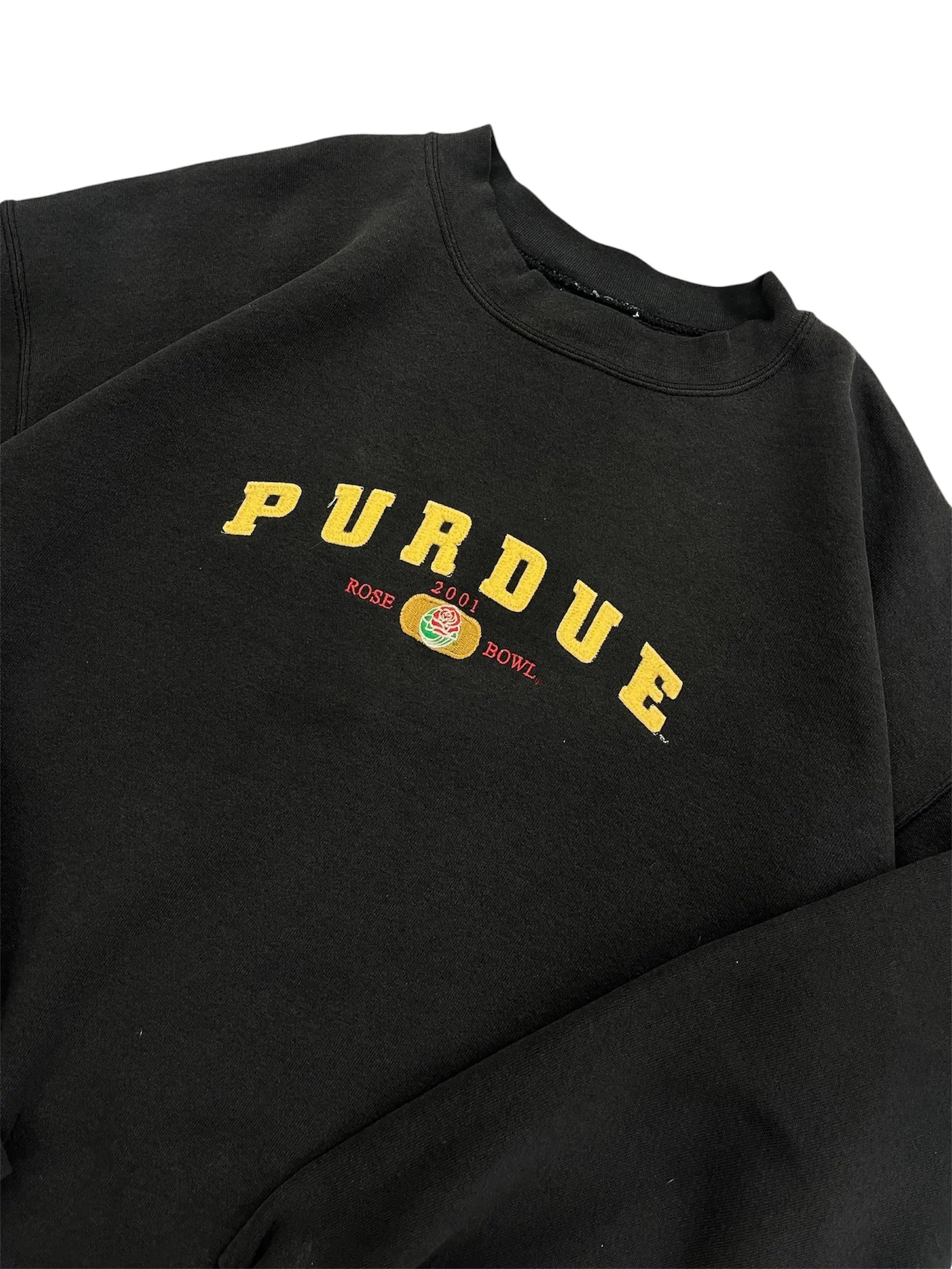 2001 Purdue Rose Bowl Embroidered Crewneck Sweatshirt - XL Hammered Threads