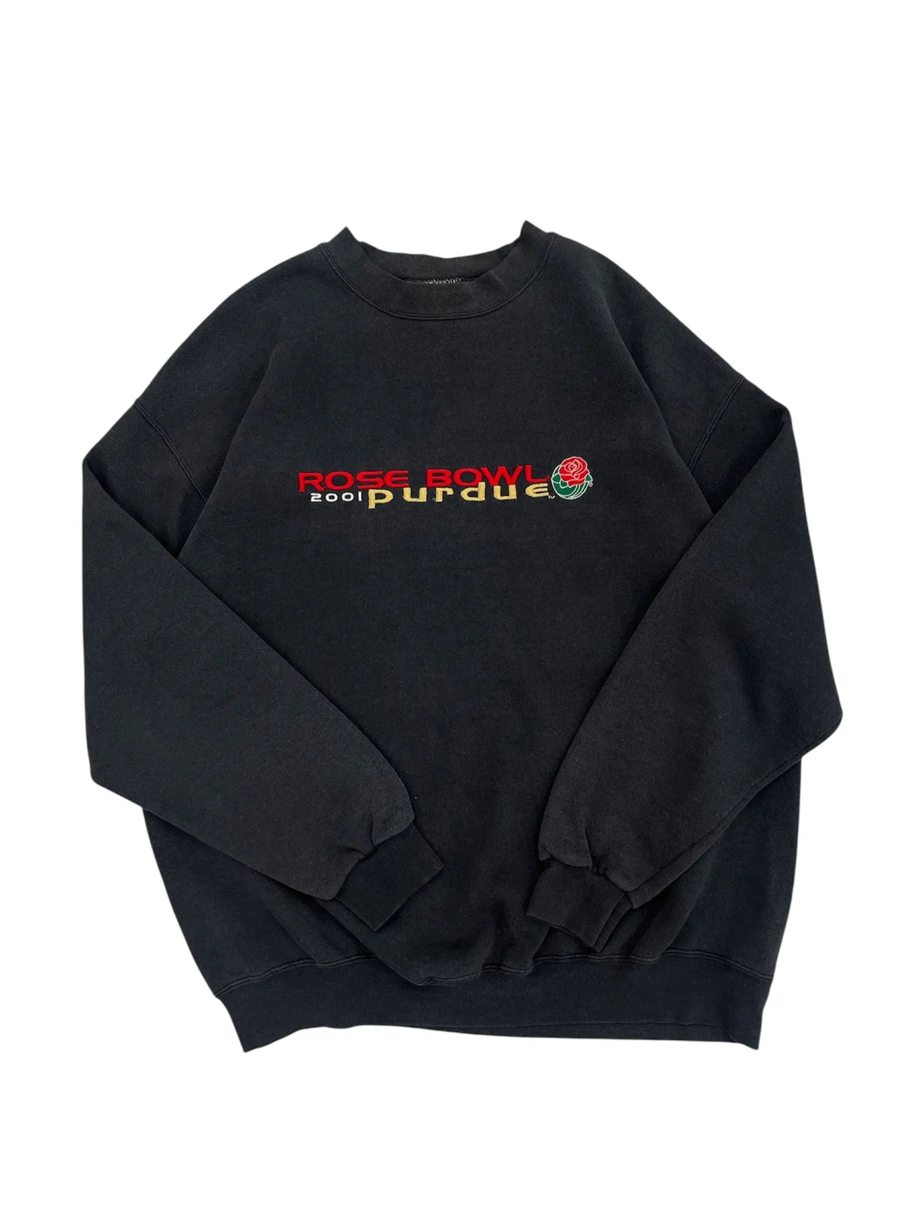 2001 Purdue Rose Bowl Embroidered Crewneck Sweatshirt- XL Hammered Threads