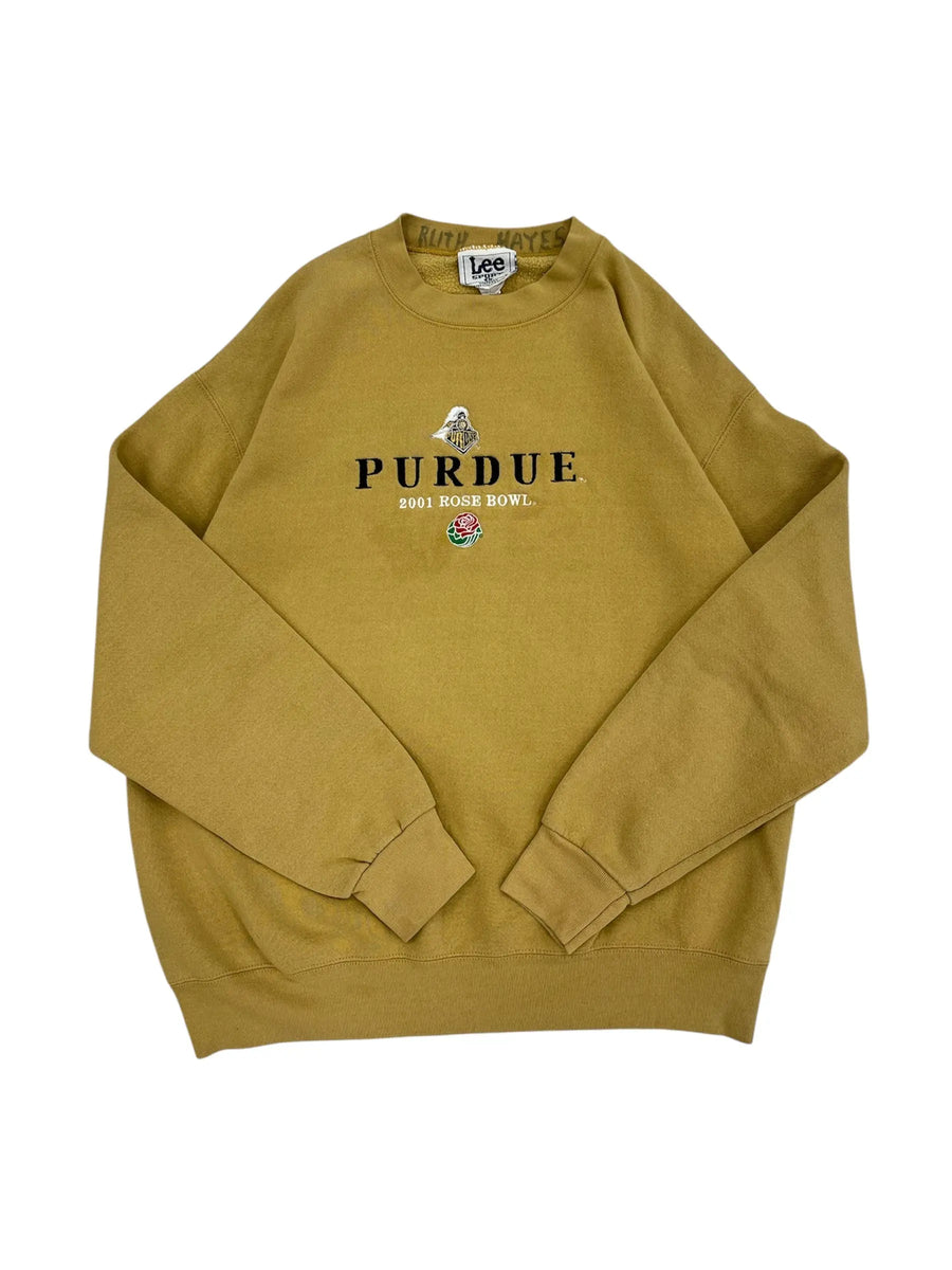 2001 Purdue Rose Bowl Embroidered Crewneck Sweatshirt - L Hammered Threads