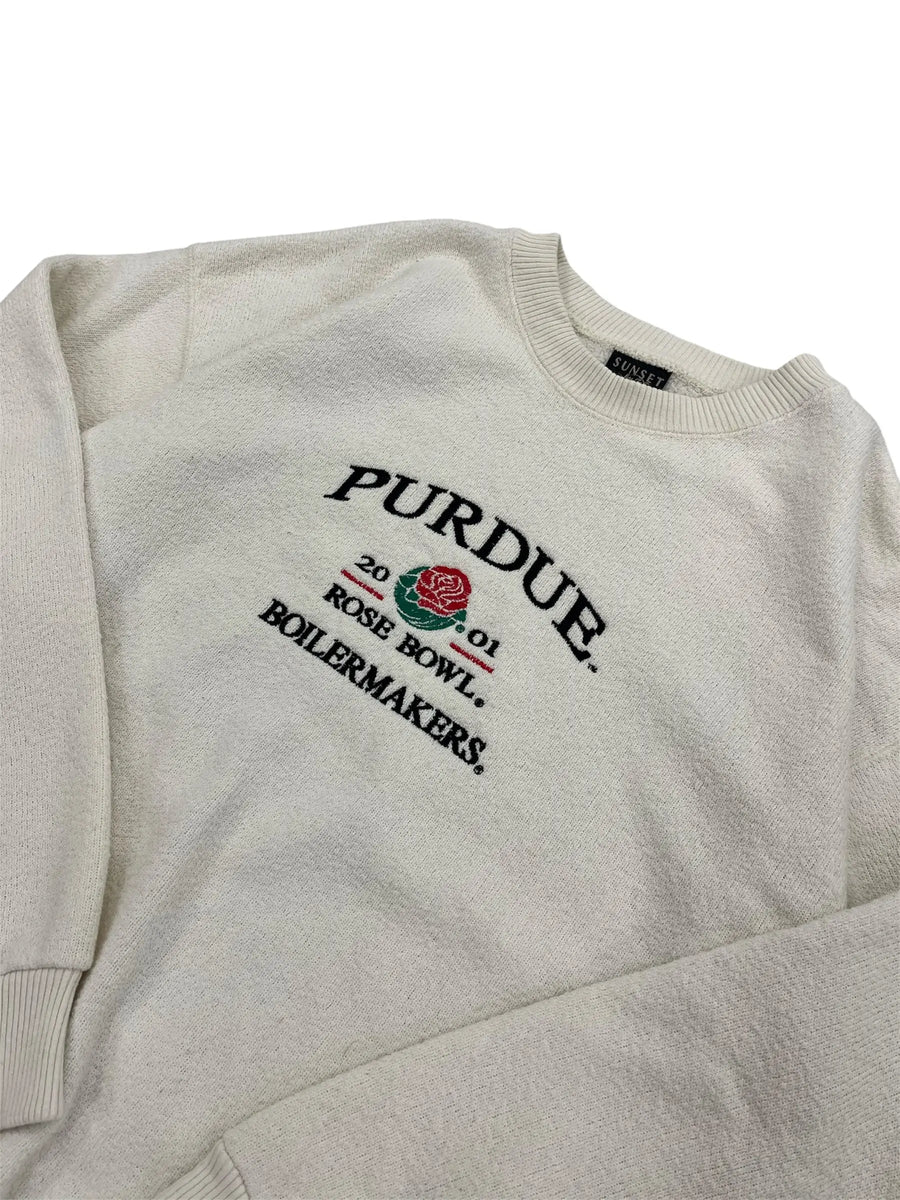 2001 Purdue Rose Bowl Embroidered Crewneck Sweatshirt - XL Hammered Threads