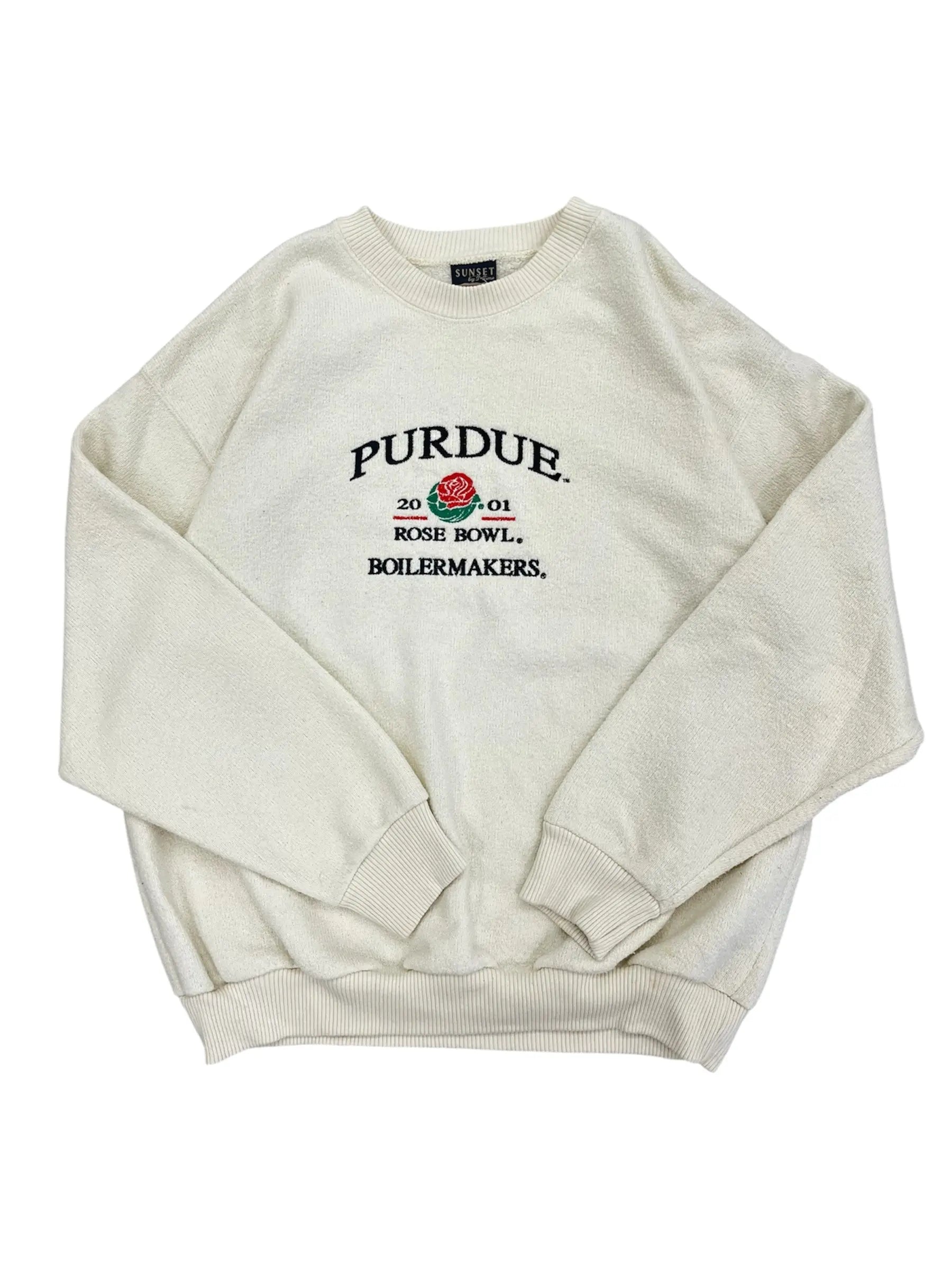 2001 Purdue Rose Bowl Embroidered Crewneck Sweatshirt - XL Hammered Threads