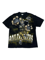 Vintage 90s Purdue Boilermakers Football Graphic Tshirt - L Hammered Threads