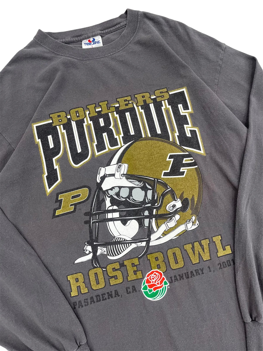 2001 Purdue Boilers Rose Bowl Graphic Long Sleeve Shirt- L Hammered Threads