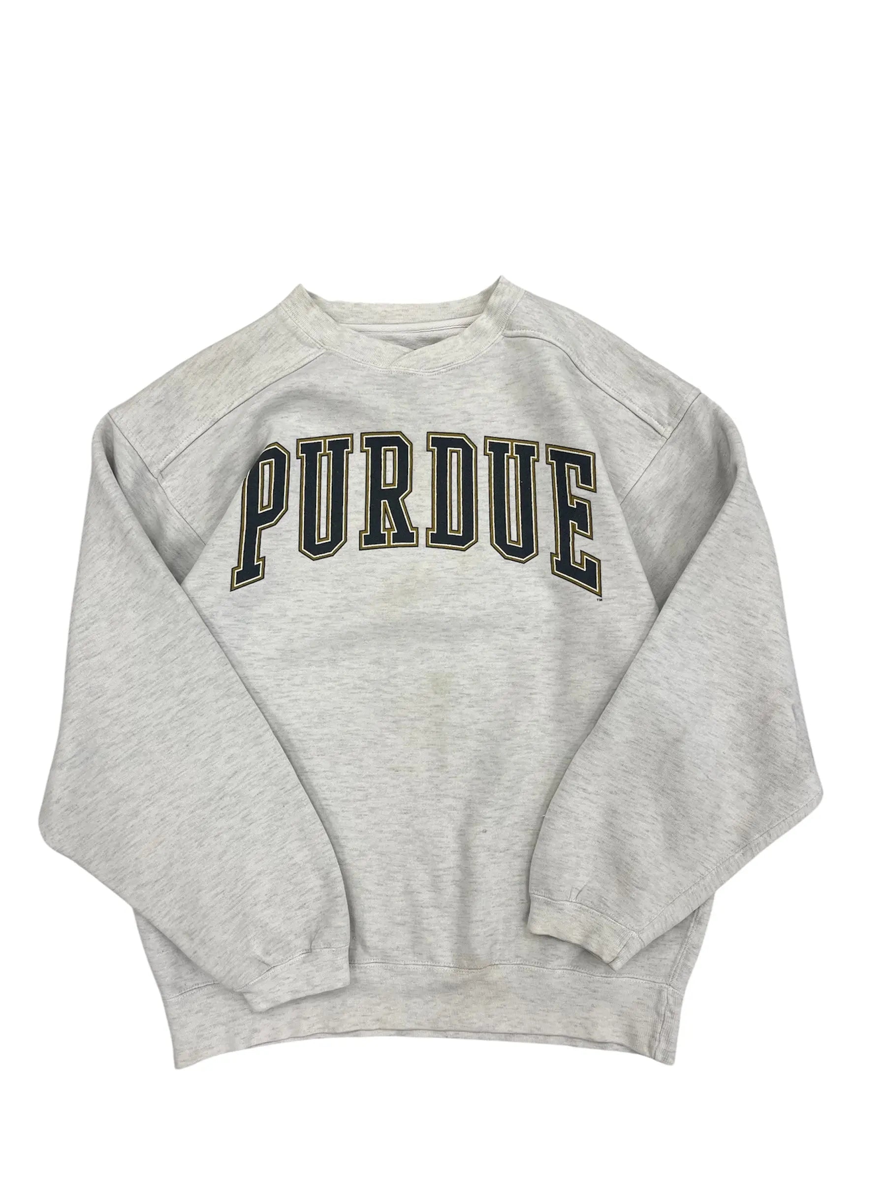 Vintage 90s Purdue Boilermakers Football Graphic Crewneck Sweatshirt - L Hammered Threads