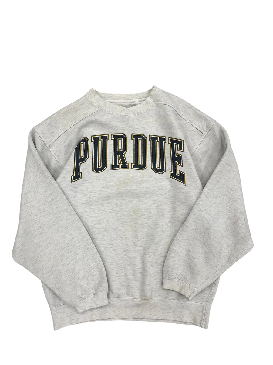 Vintage 90s Purdue Boilermakers Football Graphic Crewneck Sweatshirt - L Hammered Threads