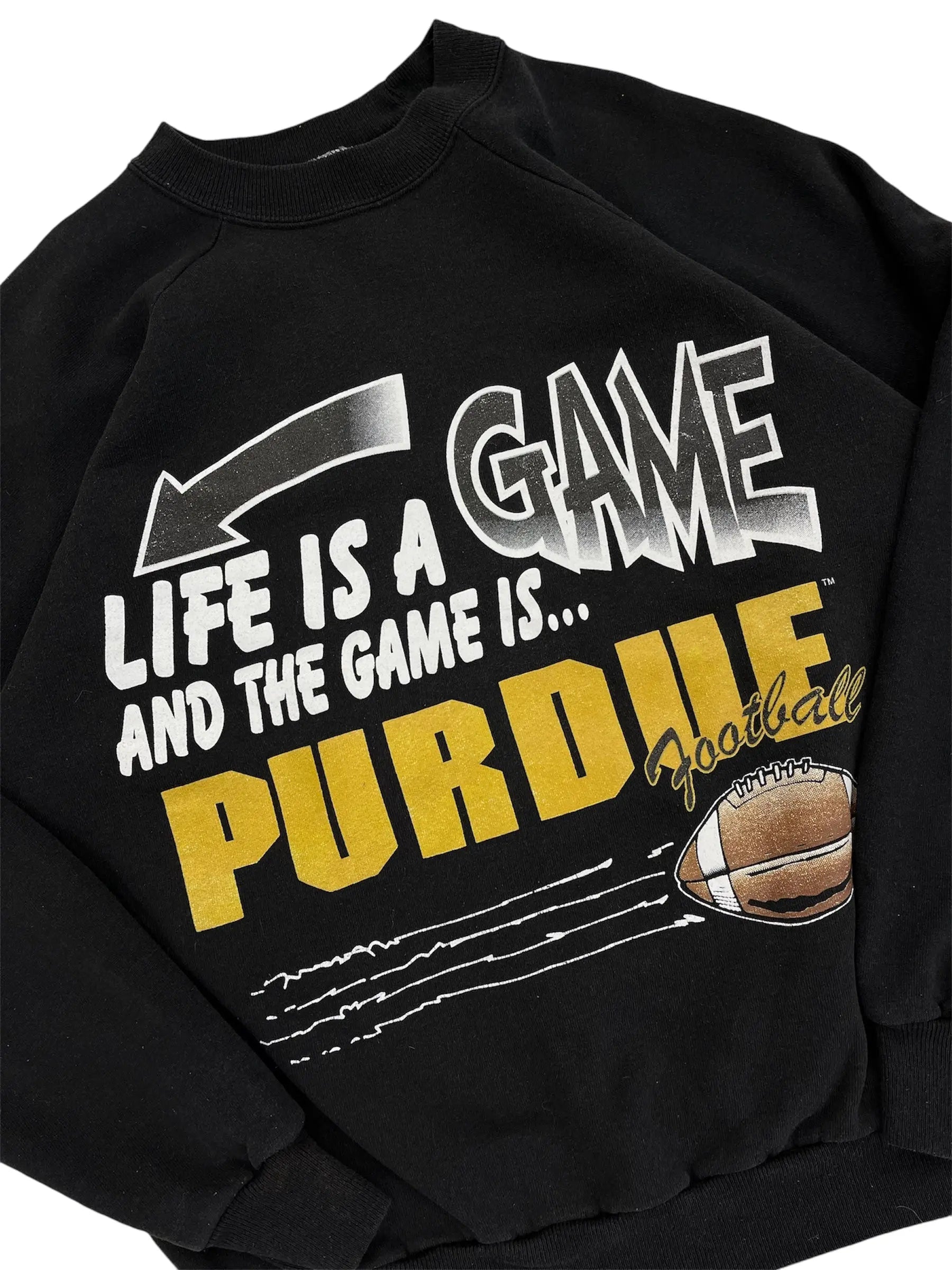 Vintage 90s Purdue Football Crewneck Sweatshirt - L Hammered Threads