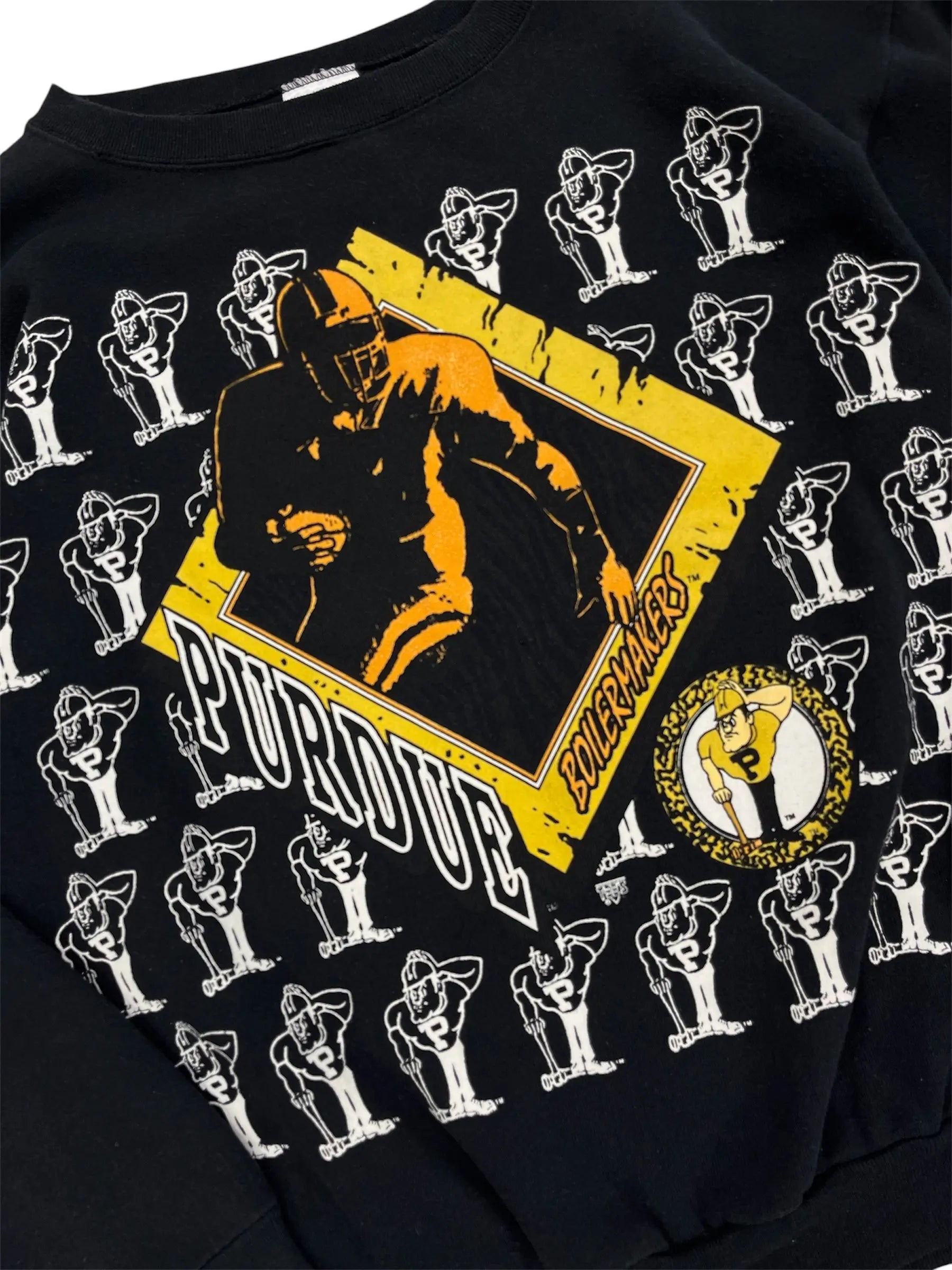 Vintage 90s Purdue Boilermakers Football Graphic Crewneck Sweatshirt - XL Hammered Threads
