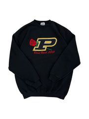 2001 Purdue Rose Bowl Embroidered Crewneck Sweatshirt - L - Hammered Threads