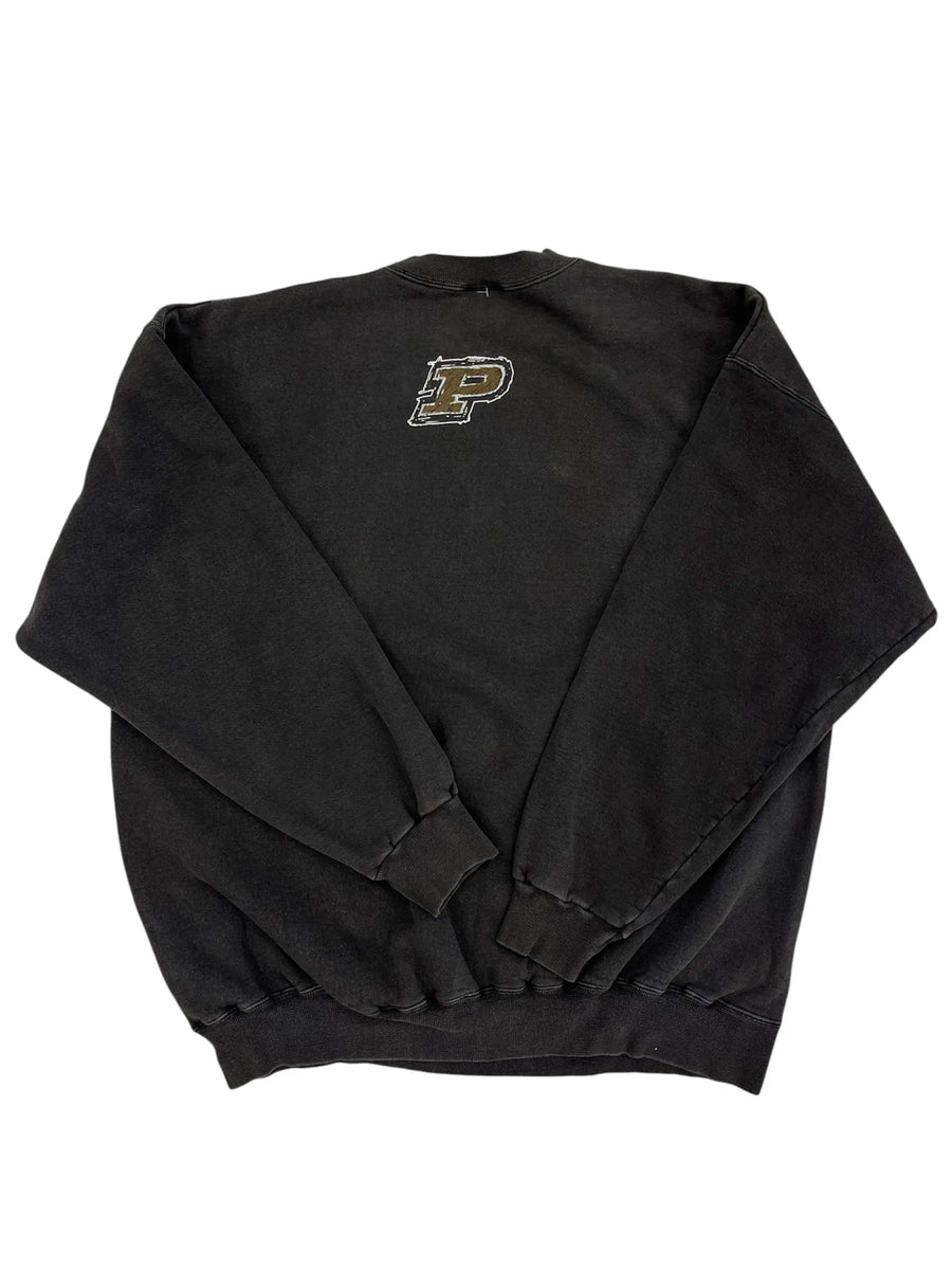 Vintage 90s Purdue Boiler Football Graphic Crewneck Sweatshirt - XL Hammered Threads