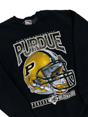 Vintage 90s Purdue University Boilermakers Football Graphic Crewneck Sweatshirt - L Hammered Threads