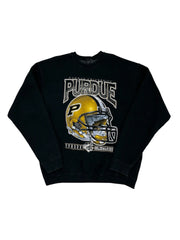Vintage 90s Purdue University Boilermakers Football Graphic Crewneck Sweatshirt - L Hammered Threads