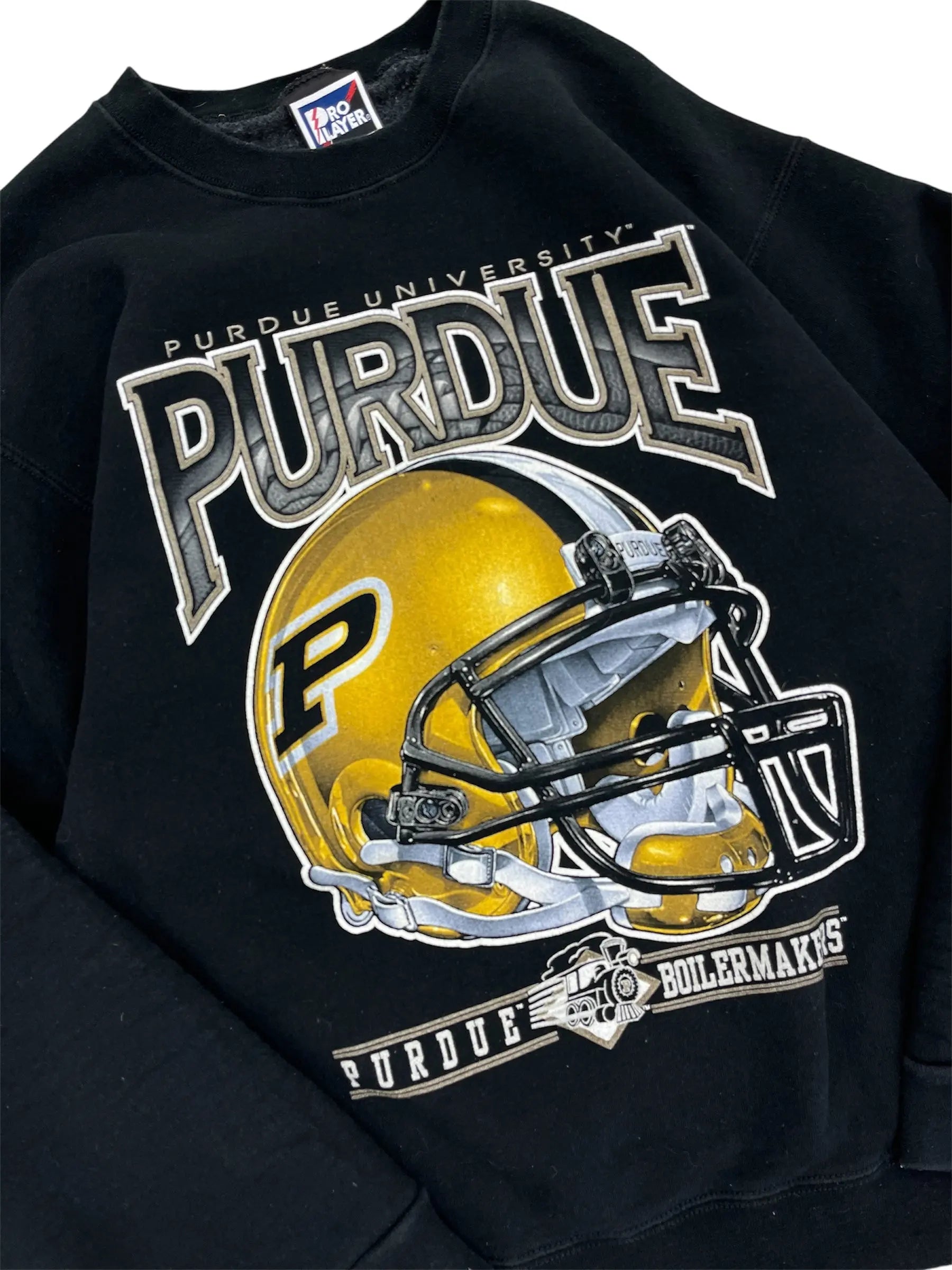 Vintage 90s Purdue University Boilermakers Football Graphic Crewneck Sweatshirt - XL Hammered Threads