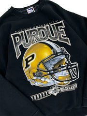 Vintage 90s Purdue University Boilermakers Football Graphic Crewneck Sweatshirt - XL Hammered Threads