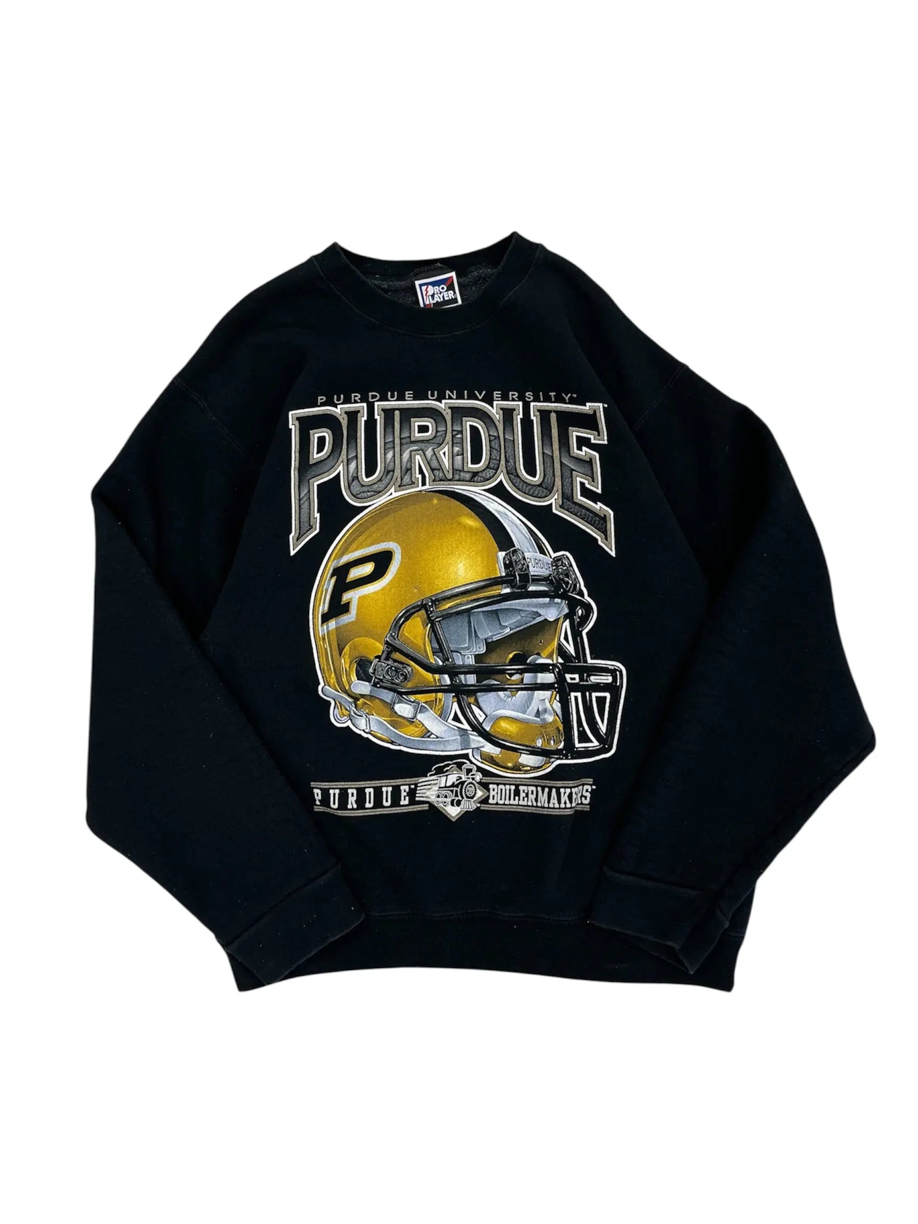 Vintage 90s Purdue University Boilermakers Football Graphic Crewneck Sweatshirt - XL Hammered Threads