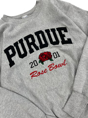 2001 Purdue Rose Bowl Embroidered Crewneck Sweatshirt - L Hammered Threads