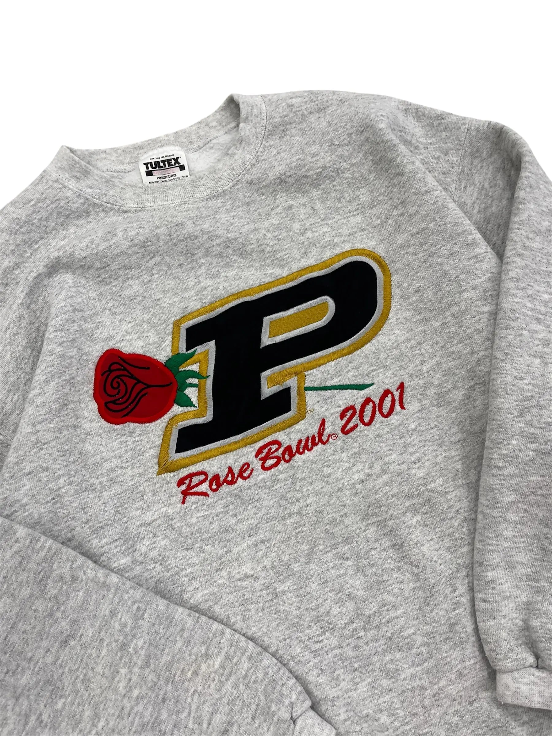 2001 Purdue Rose Bowl Embroidered Crewneck Sweatshirt - M Hammered Threads
