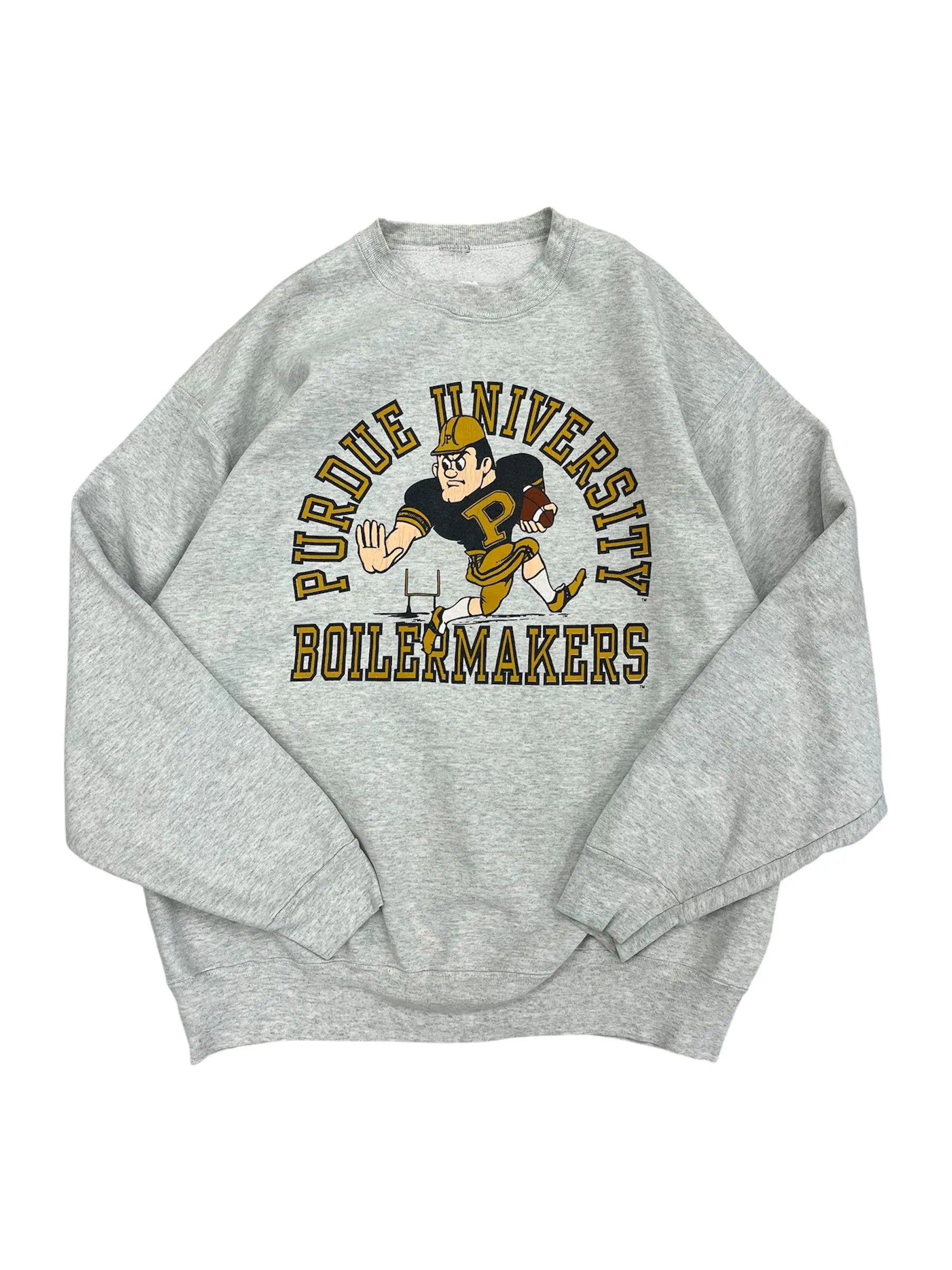 Vintage 90s Purdue University Boilermakers Football Graphic Crewneck Sweatshirt - XL Hammered Threads