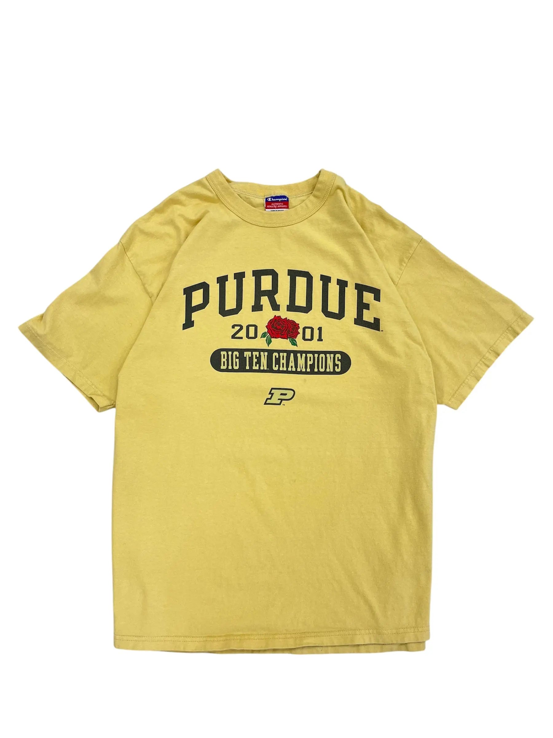 2001 Purdue Big Ten Champs Football Graphic Tshirt - L Hammered Threads