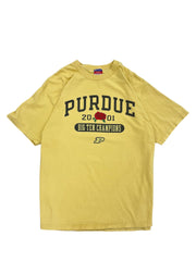 2001 Purdue Big Ten Champs Football Graphic Tshirt - L Hammered Threads