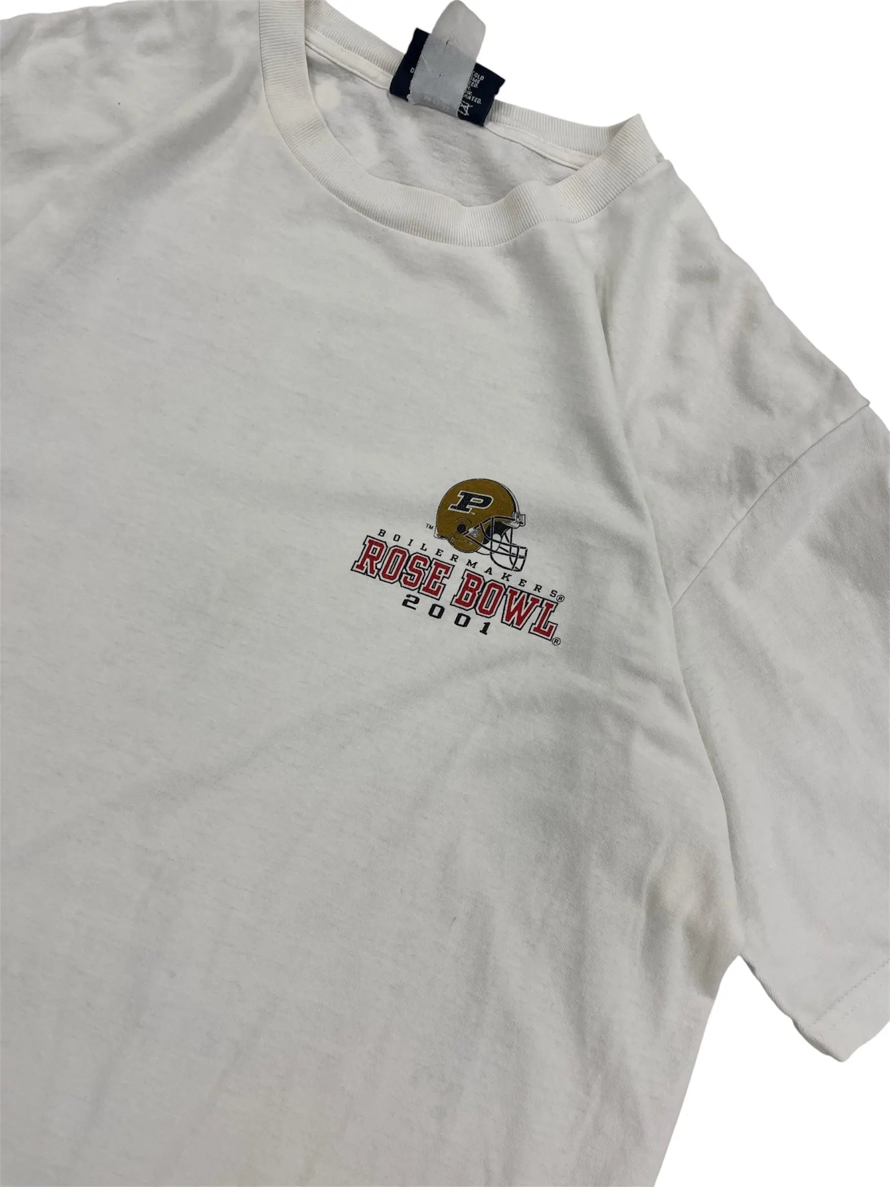 2001 Purdue Boilermakers Football Rose Bowl Graphic Tshirt - L Hammered Threads