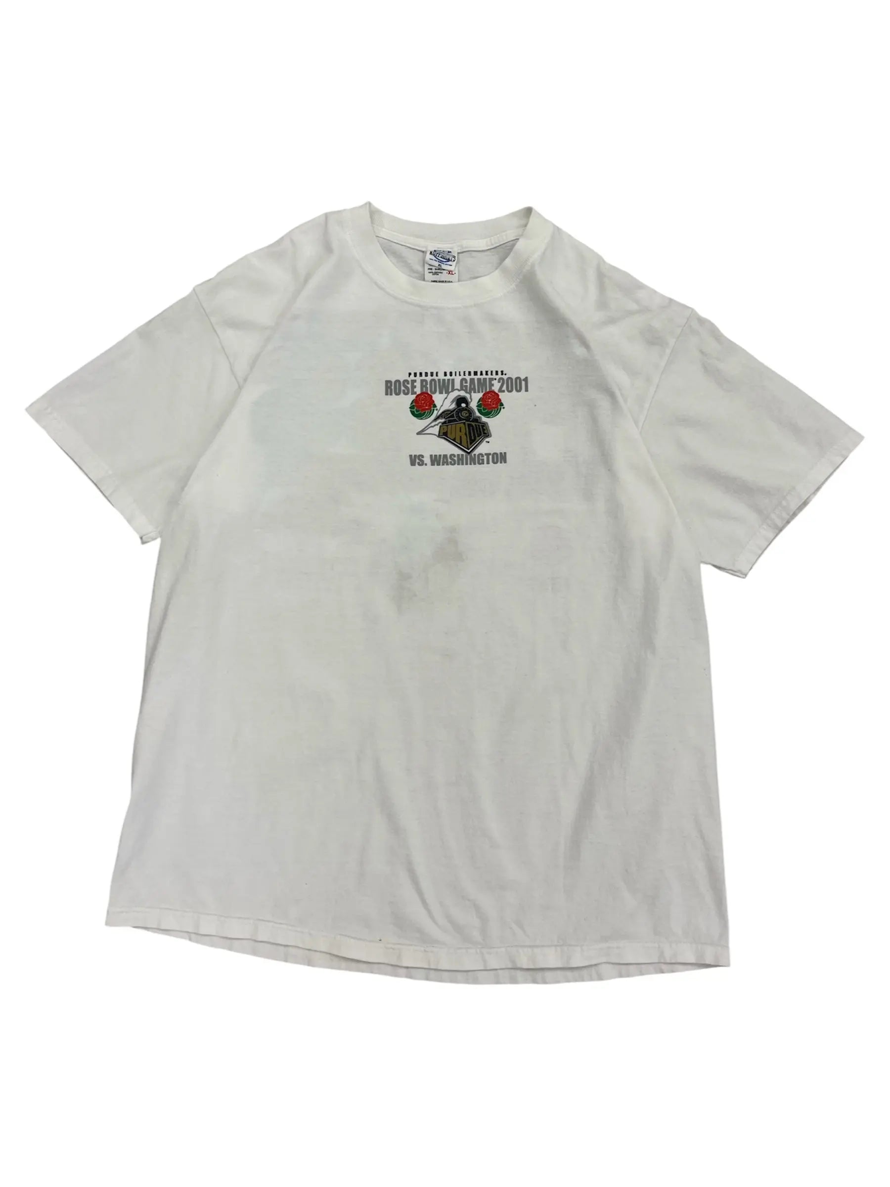 2001 Purdue Boilermakers Rose Bowl Football Graphic Tshirt - XL Hammered Threads