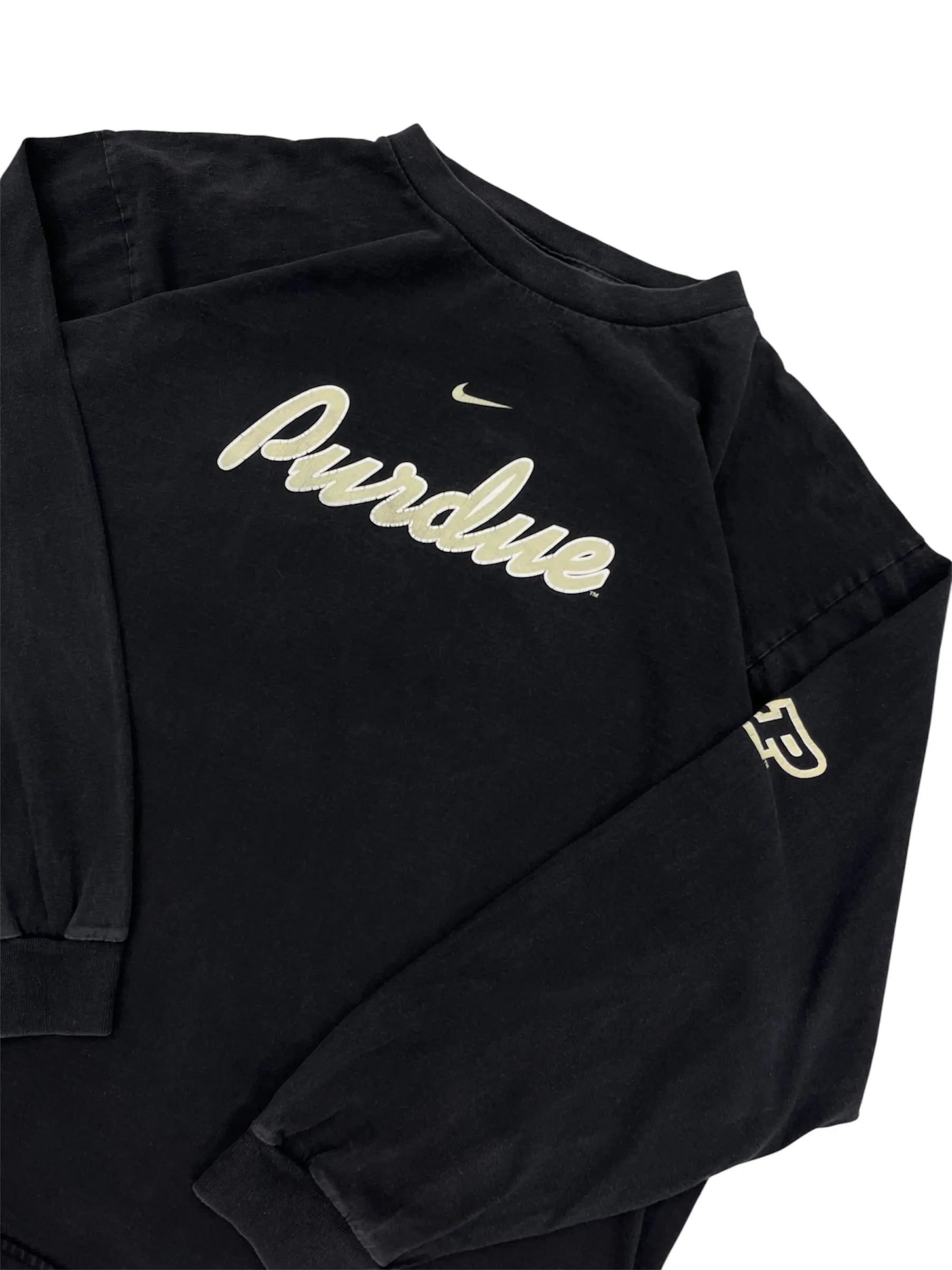 Y2K 2000s Purdue Nike Graphic Long Sleeve Shirt - L Hammered Threads