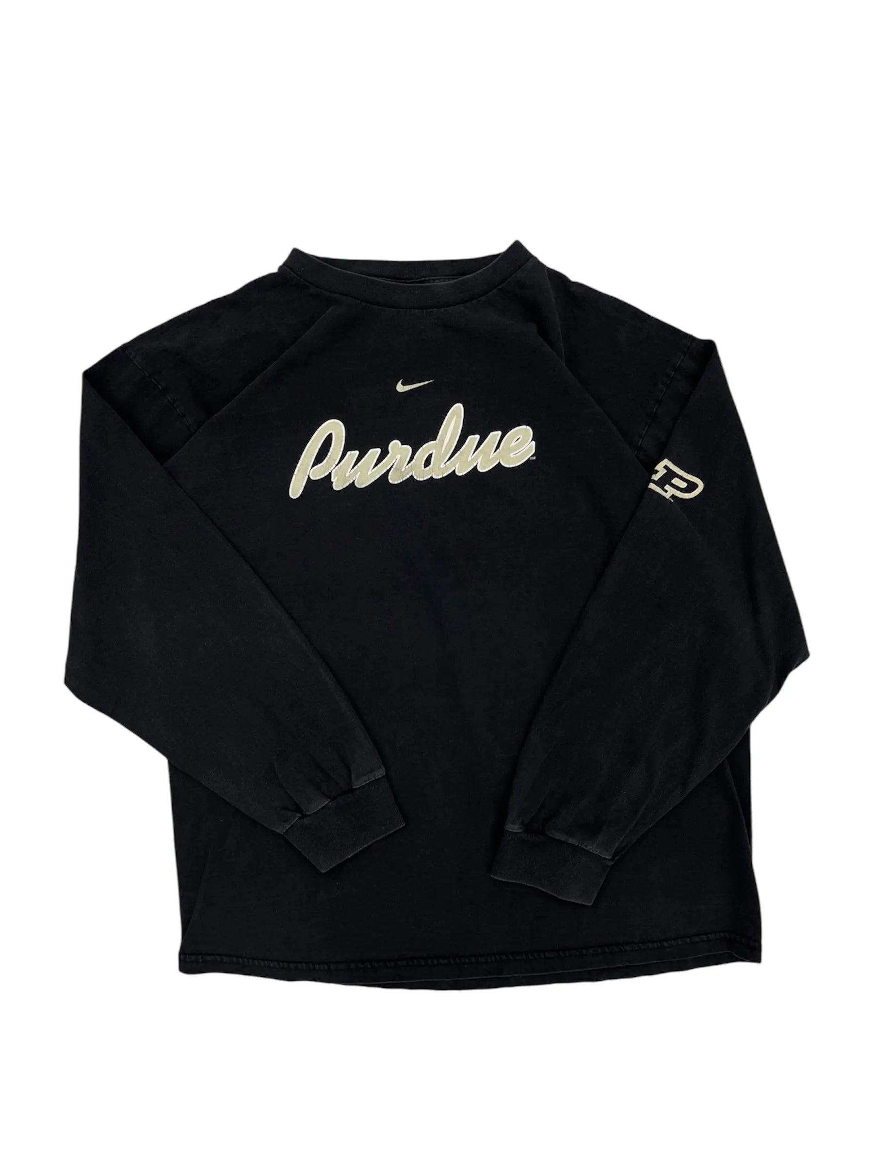 Y2K 2000s Purdue Nike Graphic Long Sleeve Shirt - L Hammered Threads