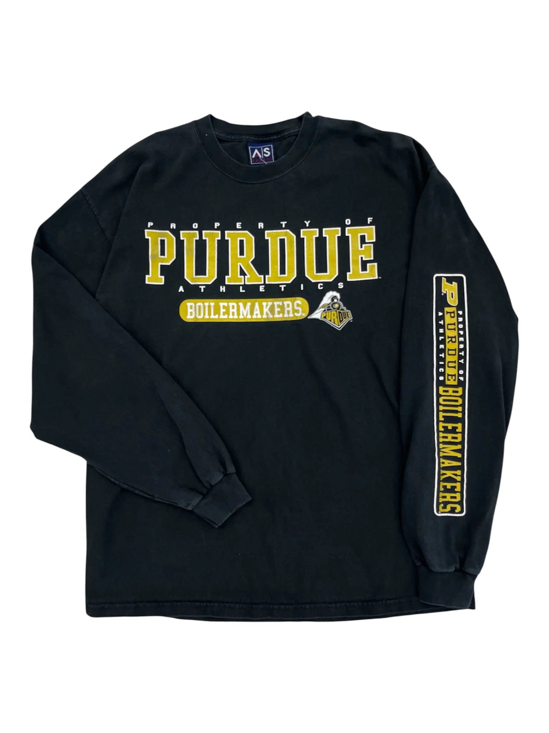 Y2K 2000s Purdue Boilermakers Graphic Long Sleeve Shirt - XL Hammered Threads