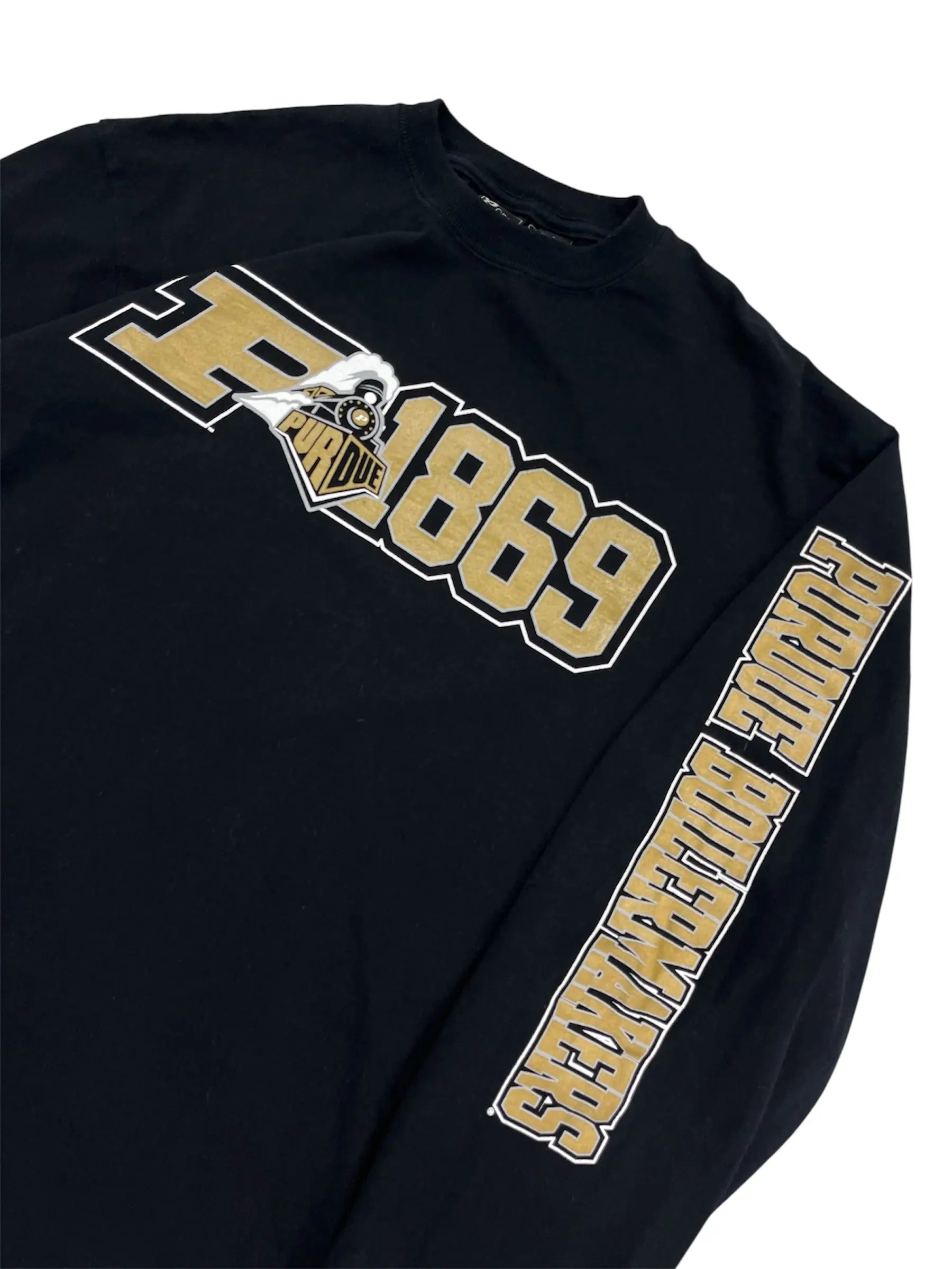 Y2K 2000s Purdue Boilermakers Graphic Long Sleeve Shirt - L Hammered Threads