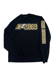 Y2K 2000s Purdue Boilermakers Graphic Long Sleeve Shirt - L Hammered Threads