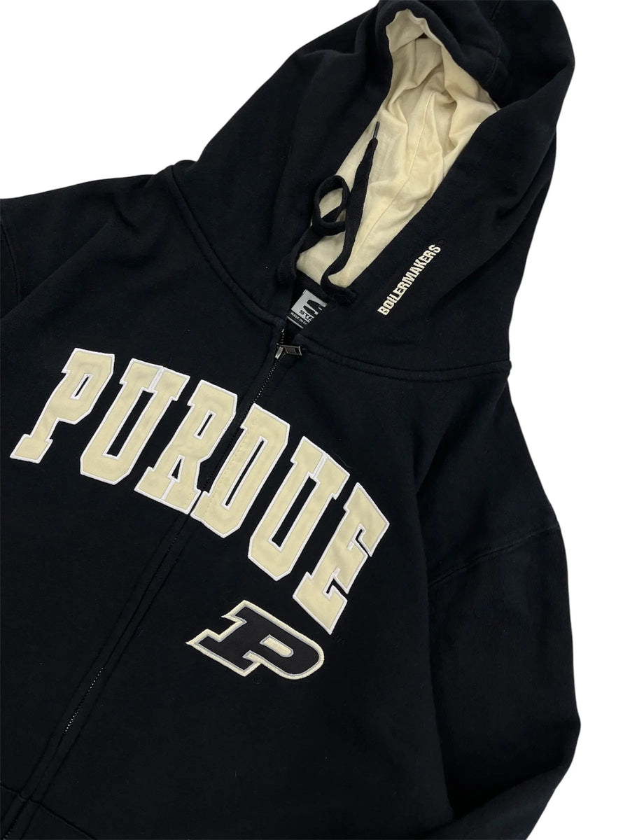 Y2K 2000s Purdue Boilermakers Embroidered Hooded Sweatshirt - XL Hammered Threads