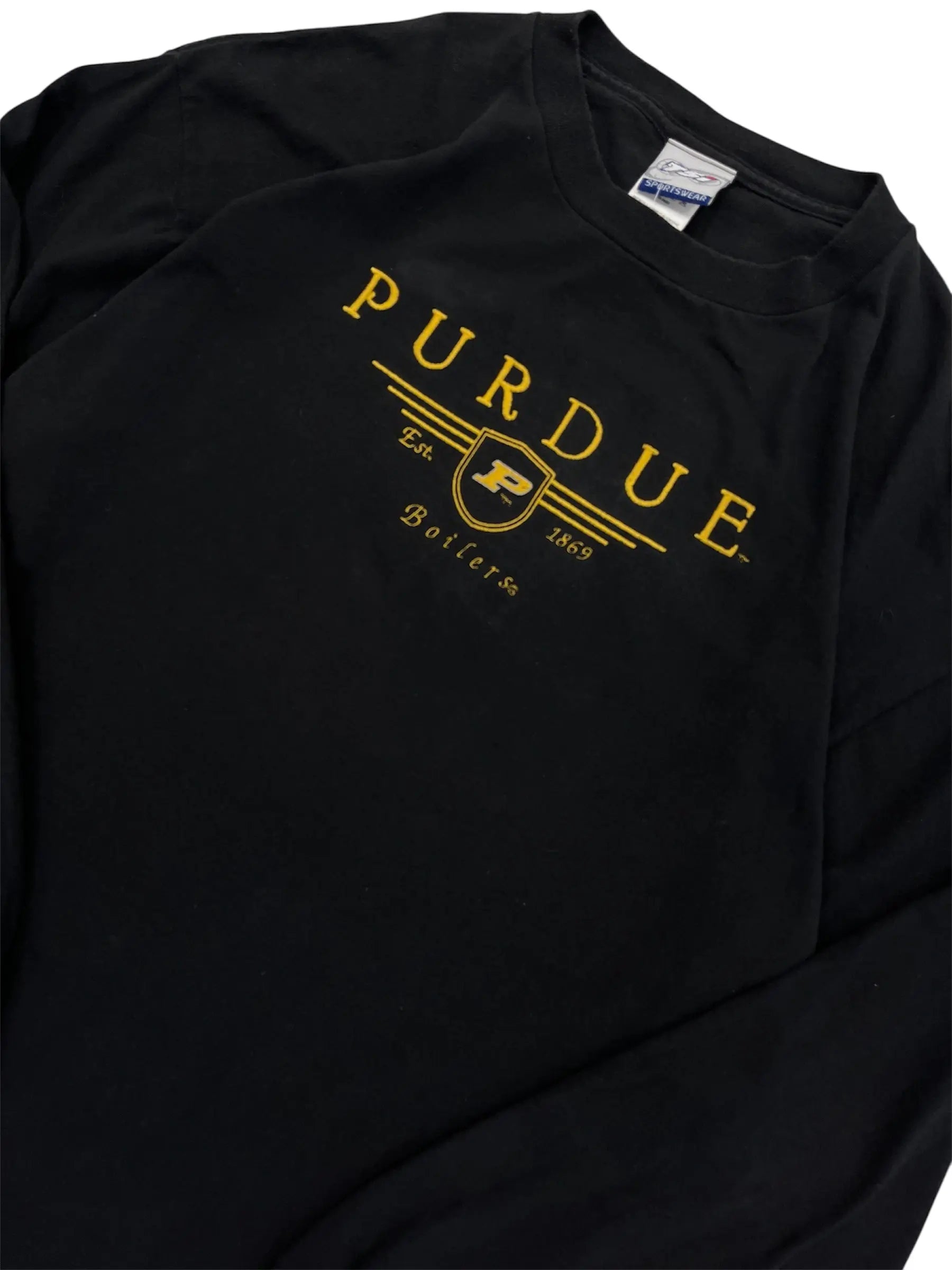 Y2K 2000s Purdue Boilers Embroidered Long Sleeve Shirt- XL Hammered Threads