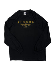 Y2K 2000s Purdue Boilers Embroidered Long Sleeve Shirt- XL Hammered Threads
